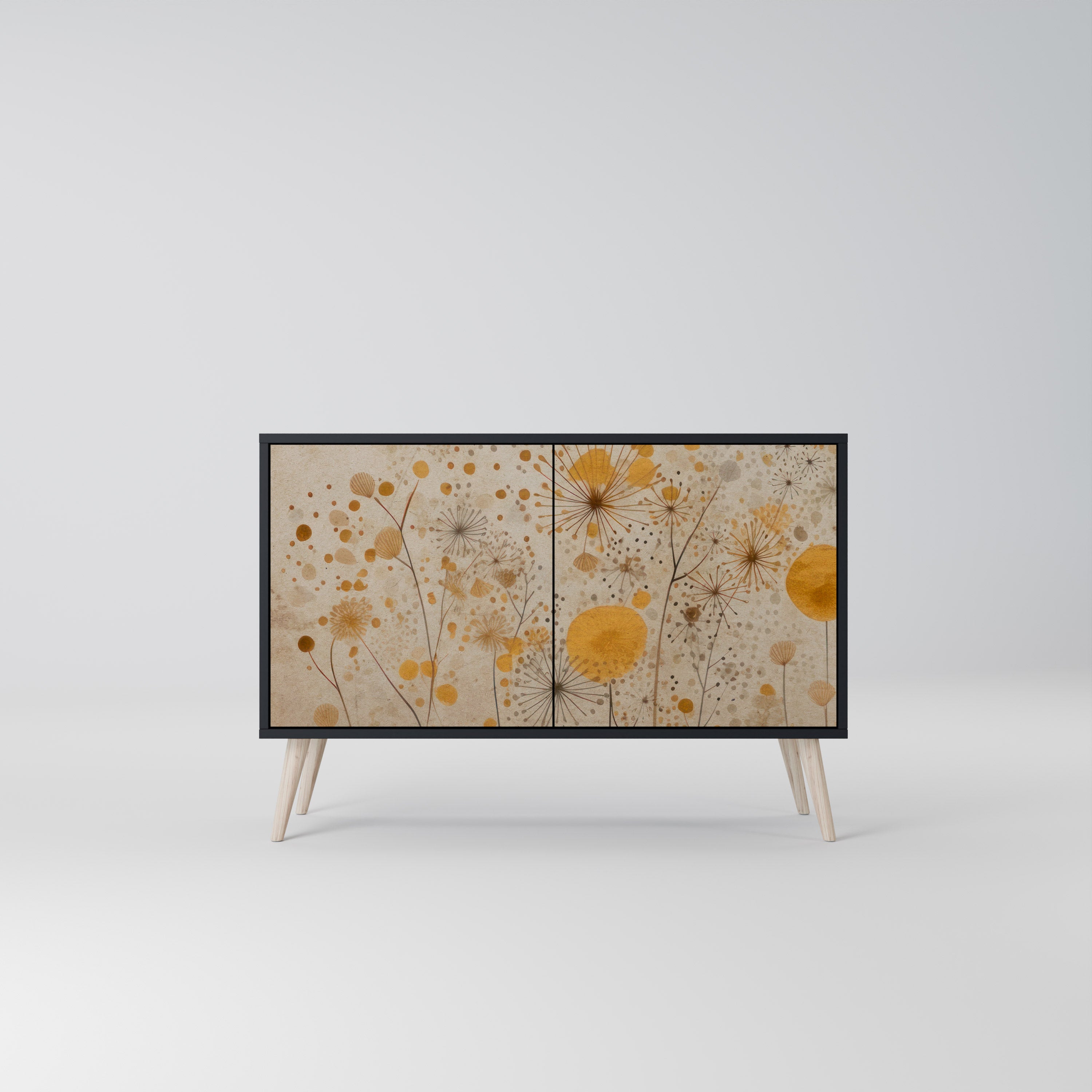 MORNING GLADE 2-Door Sideboard in Black Finish