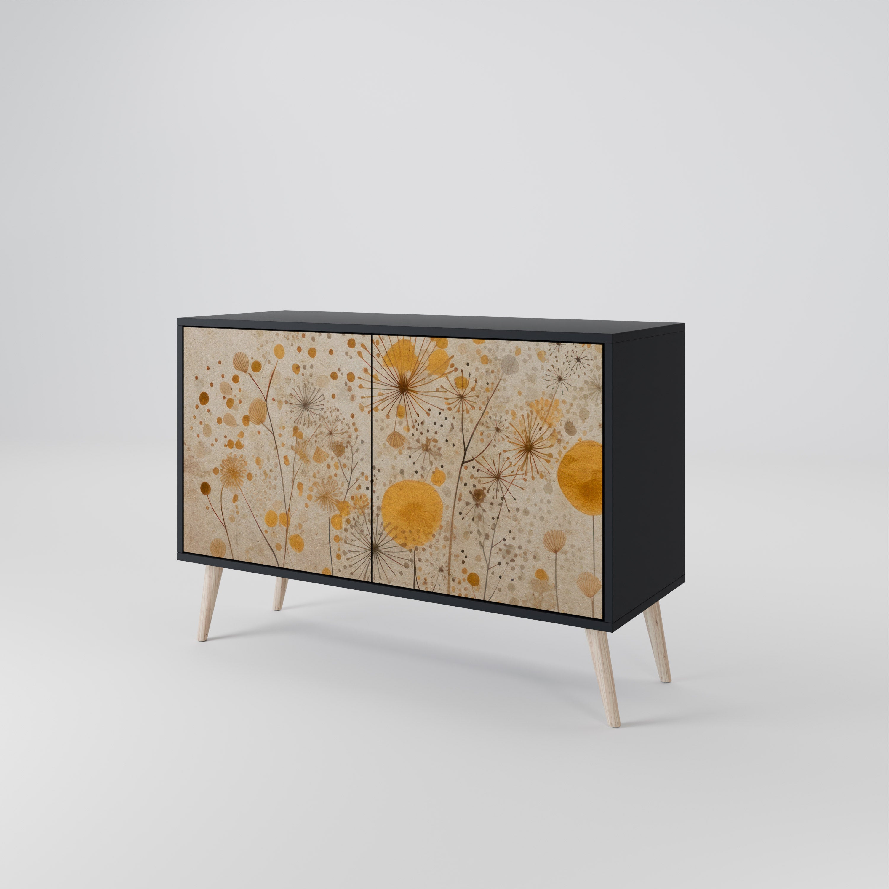 MORNING GLADE 2-Door Sideboard in Black Finish