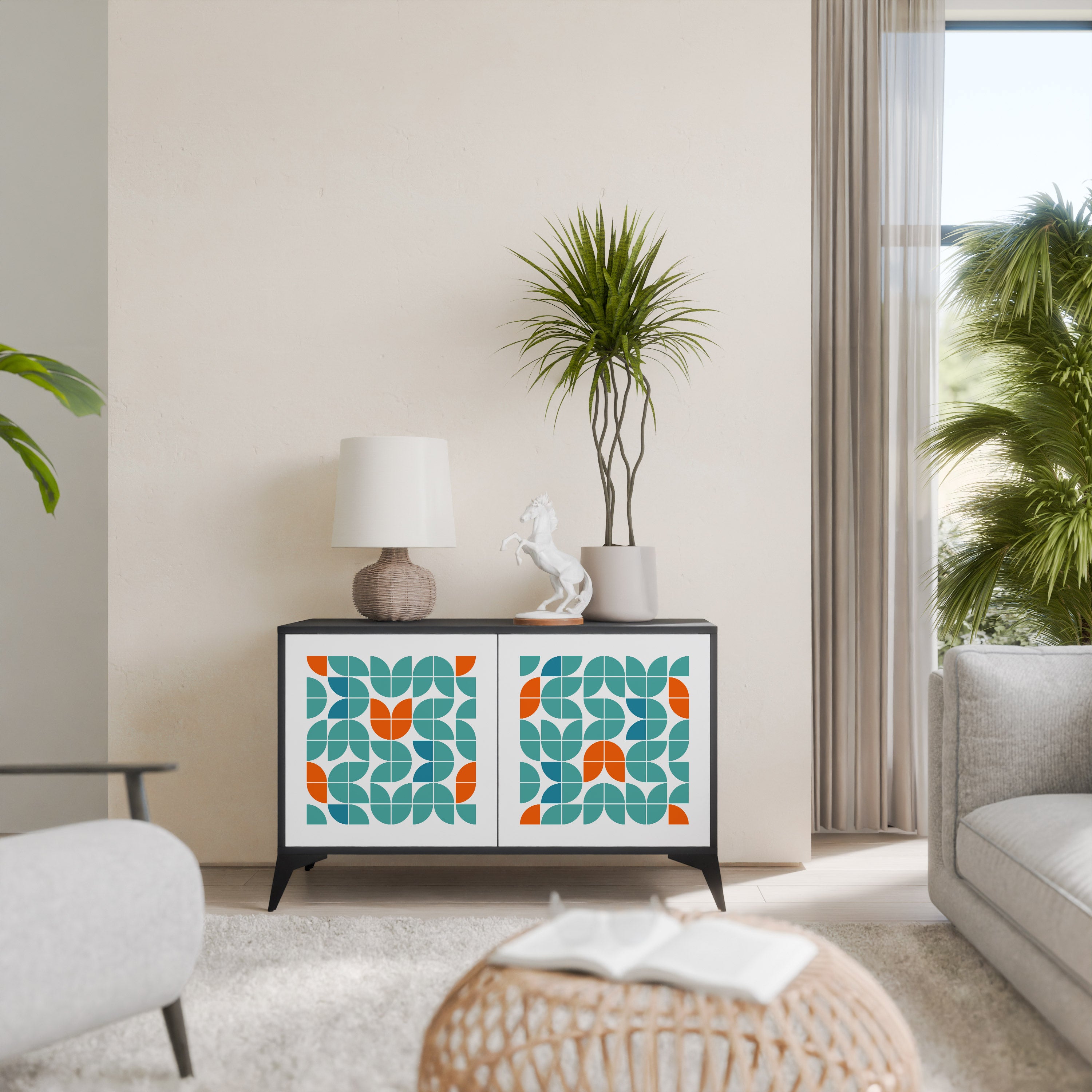 BE THE CHANGE 2-Door Sideboard in Black Finish