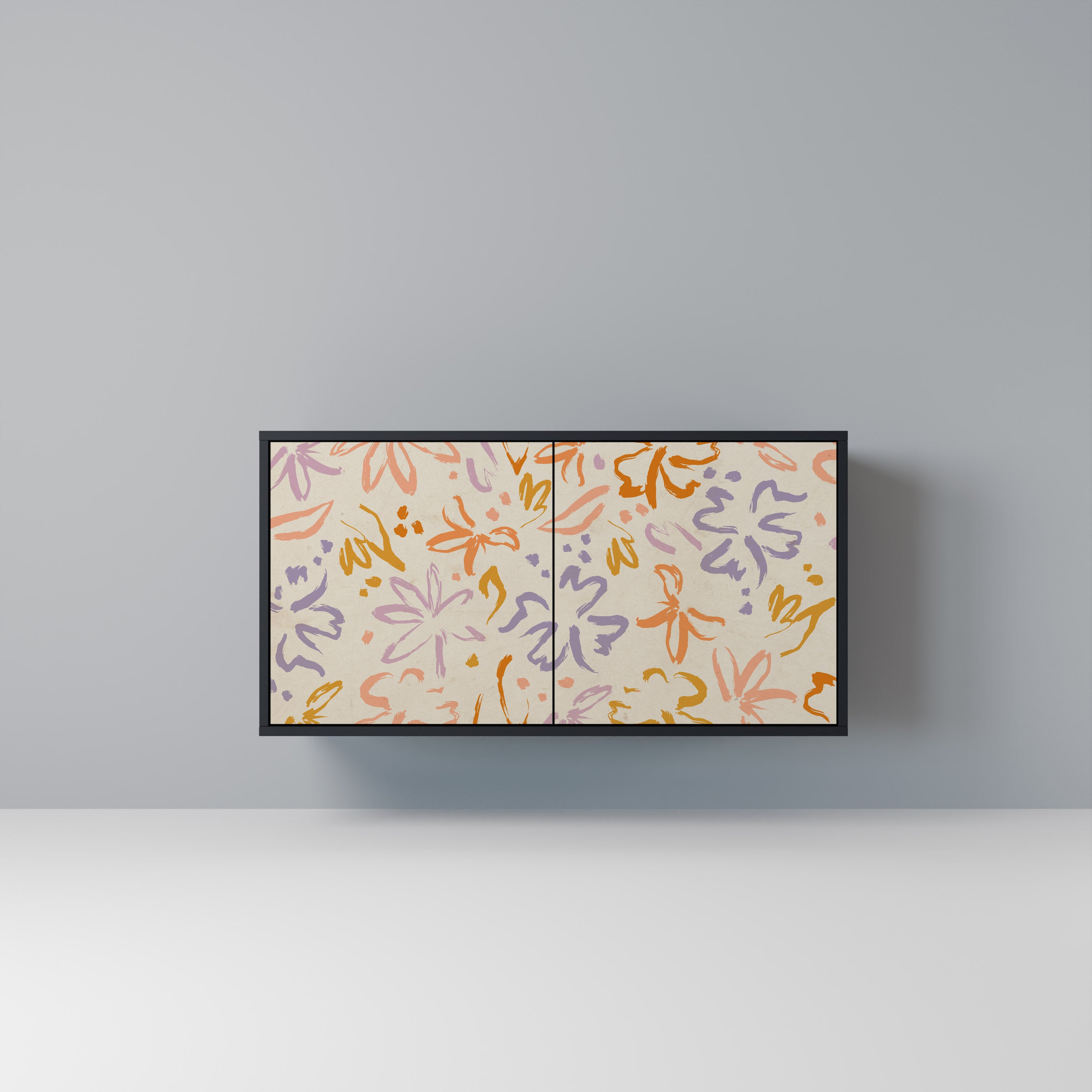 SPRING WHIMSY 2-Door Sideboard in Black Finish