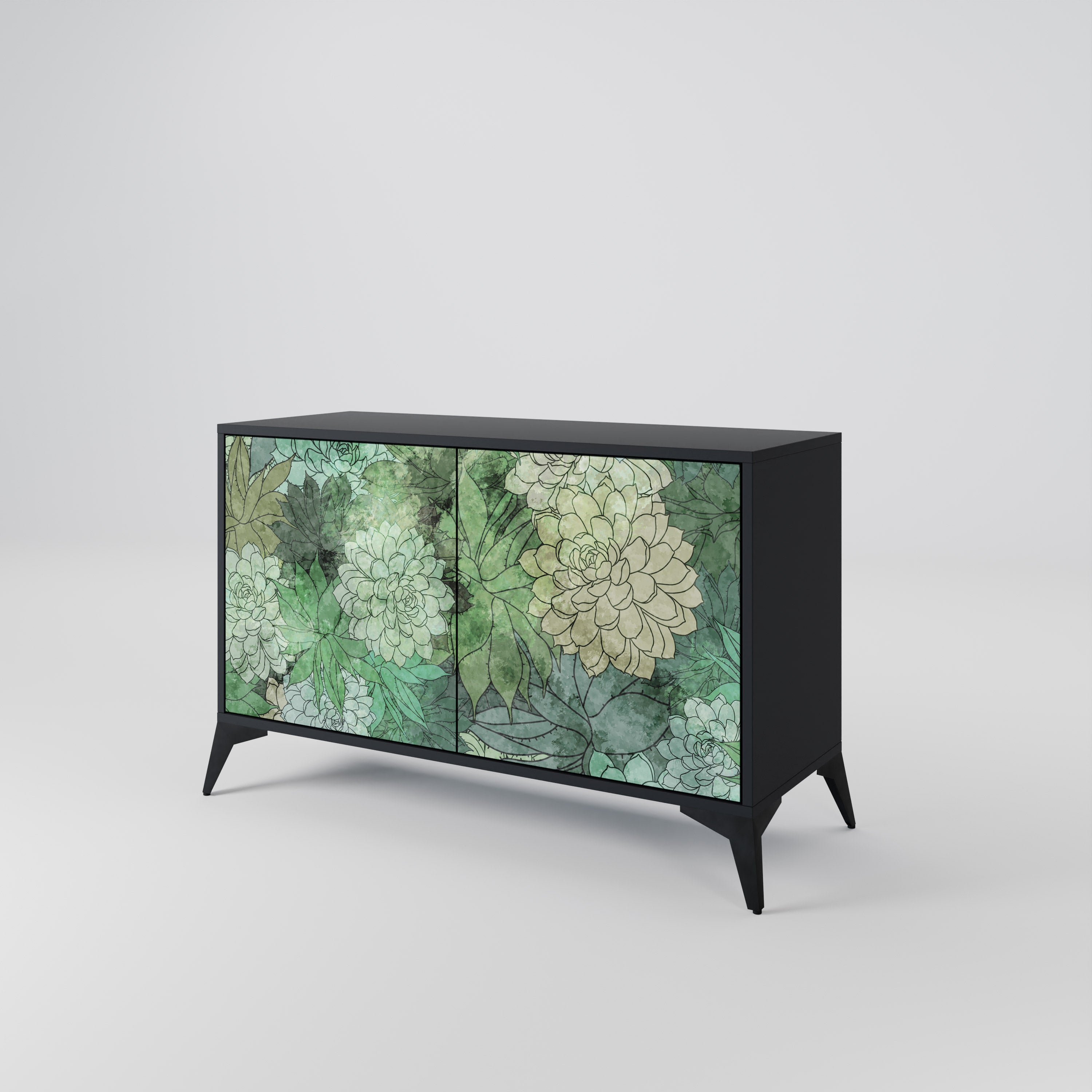 SUCCULENT CLUSTER 2-Door Sideboard in Black Finish