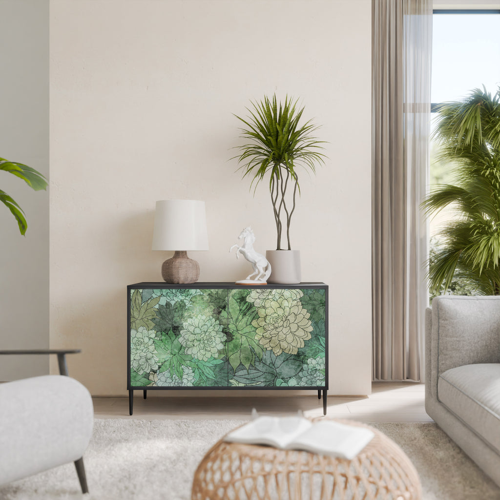 SUCCULENT CLUSTER 2-Door Sideboard in Black Finish