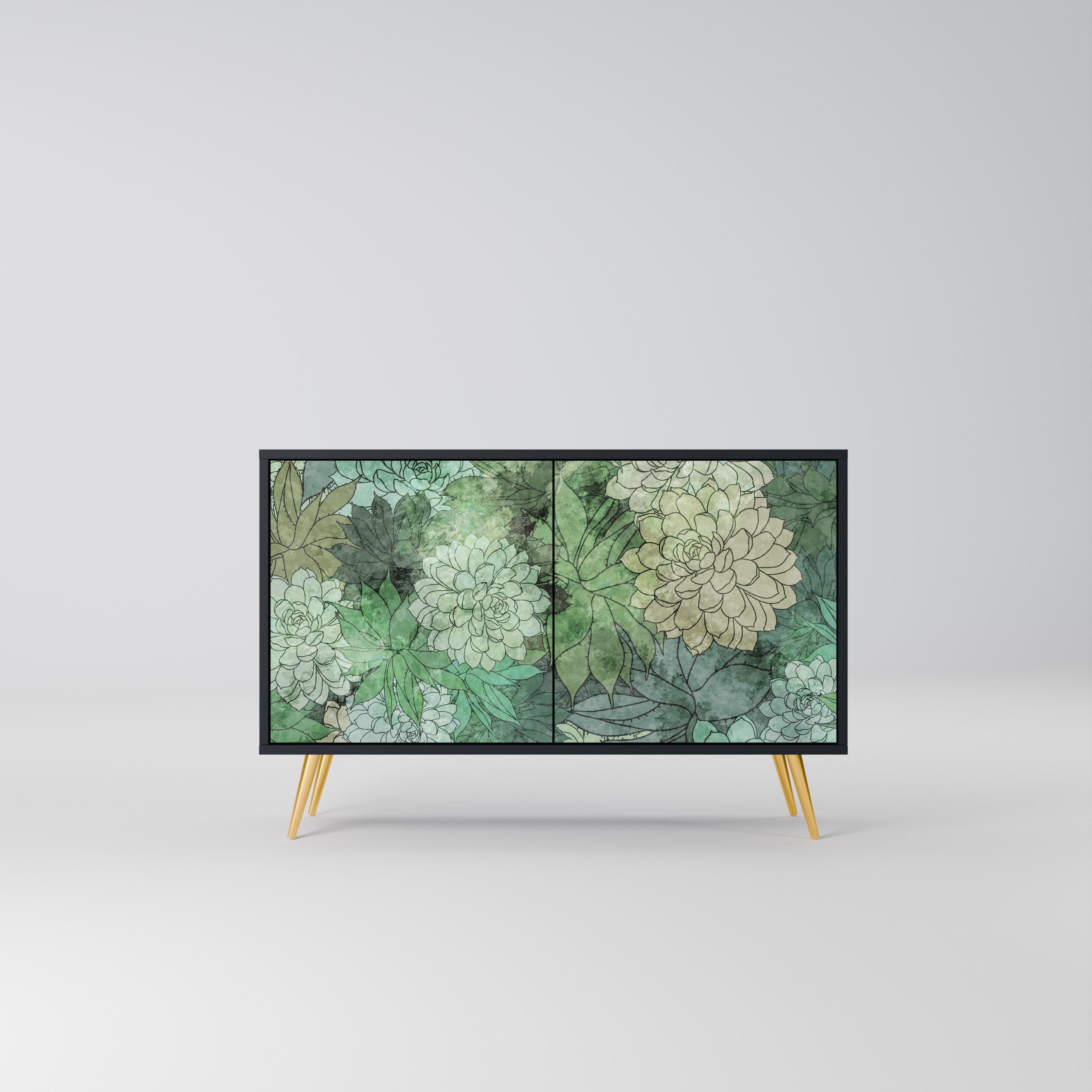 SUCCULENT CLUSTER 2-Door Sideboard in Black Finish