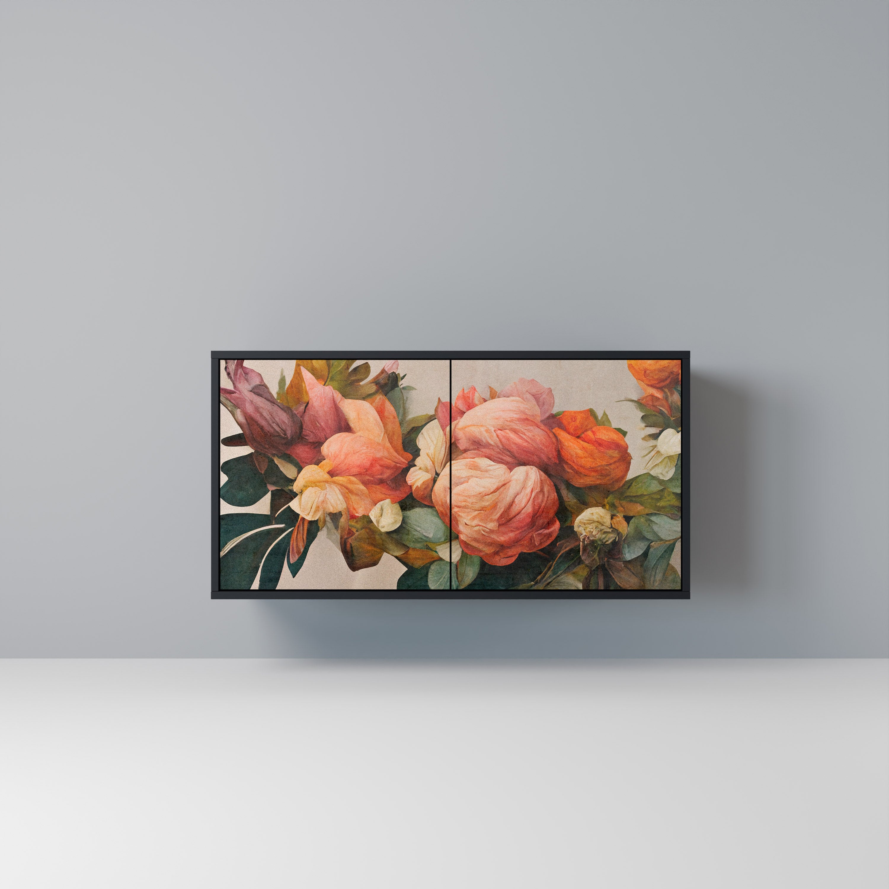 STYLISH BEAUTY 2-Door Sideboard in Black Finish