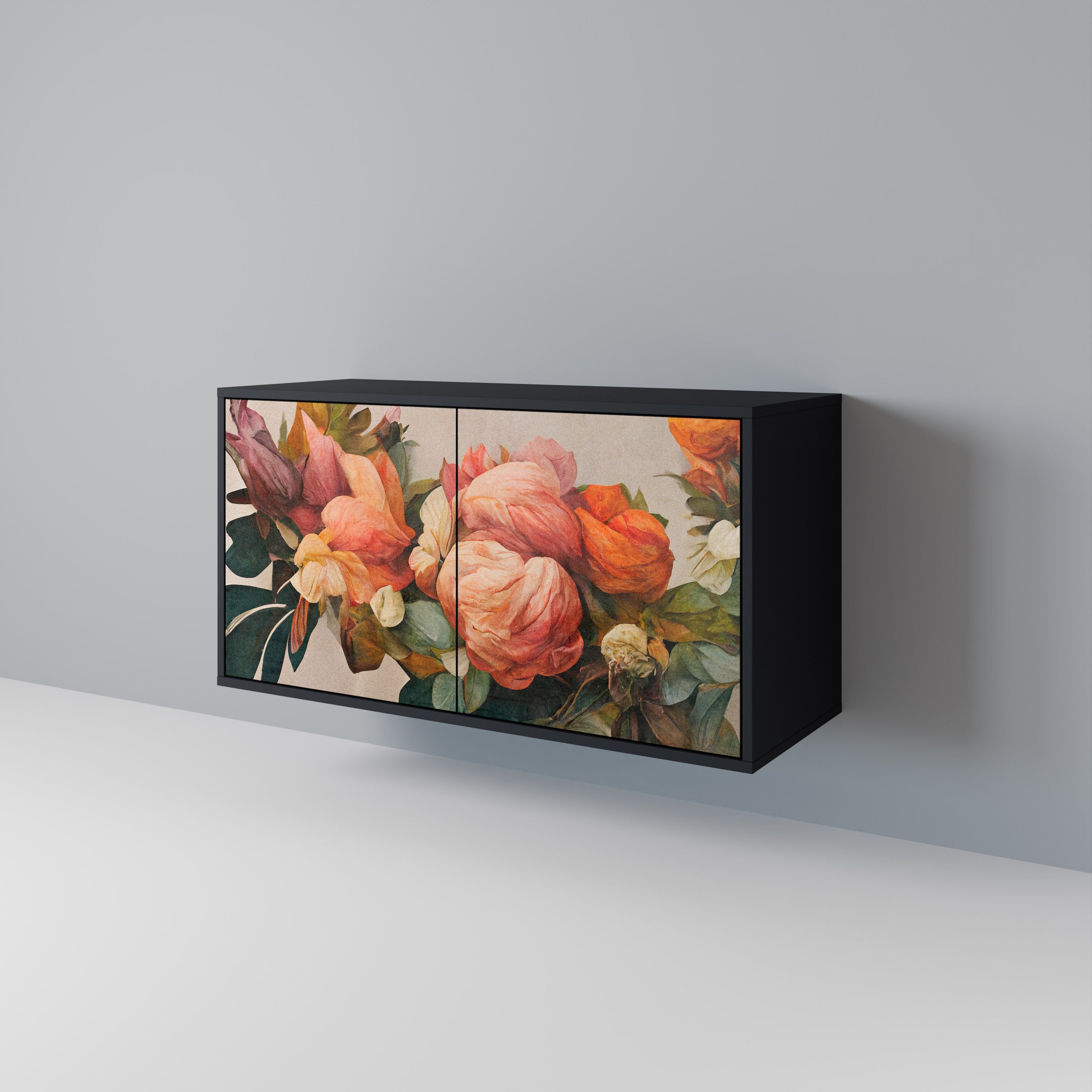 STYLISH BEAUTY 2-Door Sideboard in Black Finish