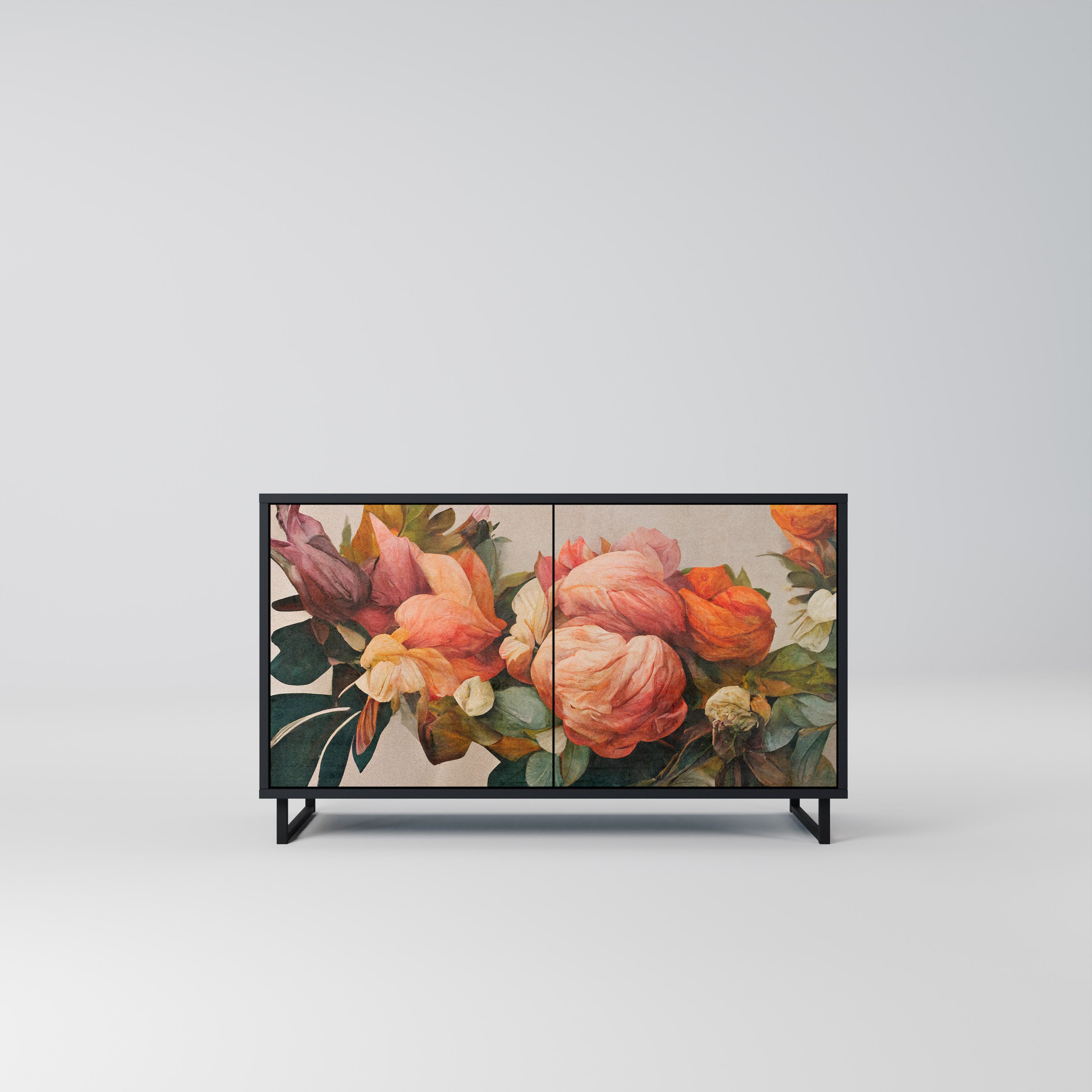 STYLISH BEAUTY 2-Door Sideboard in Black Finish