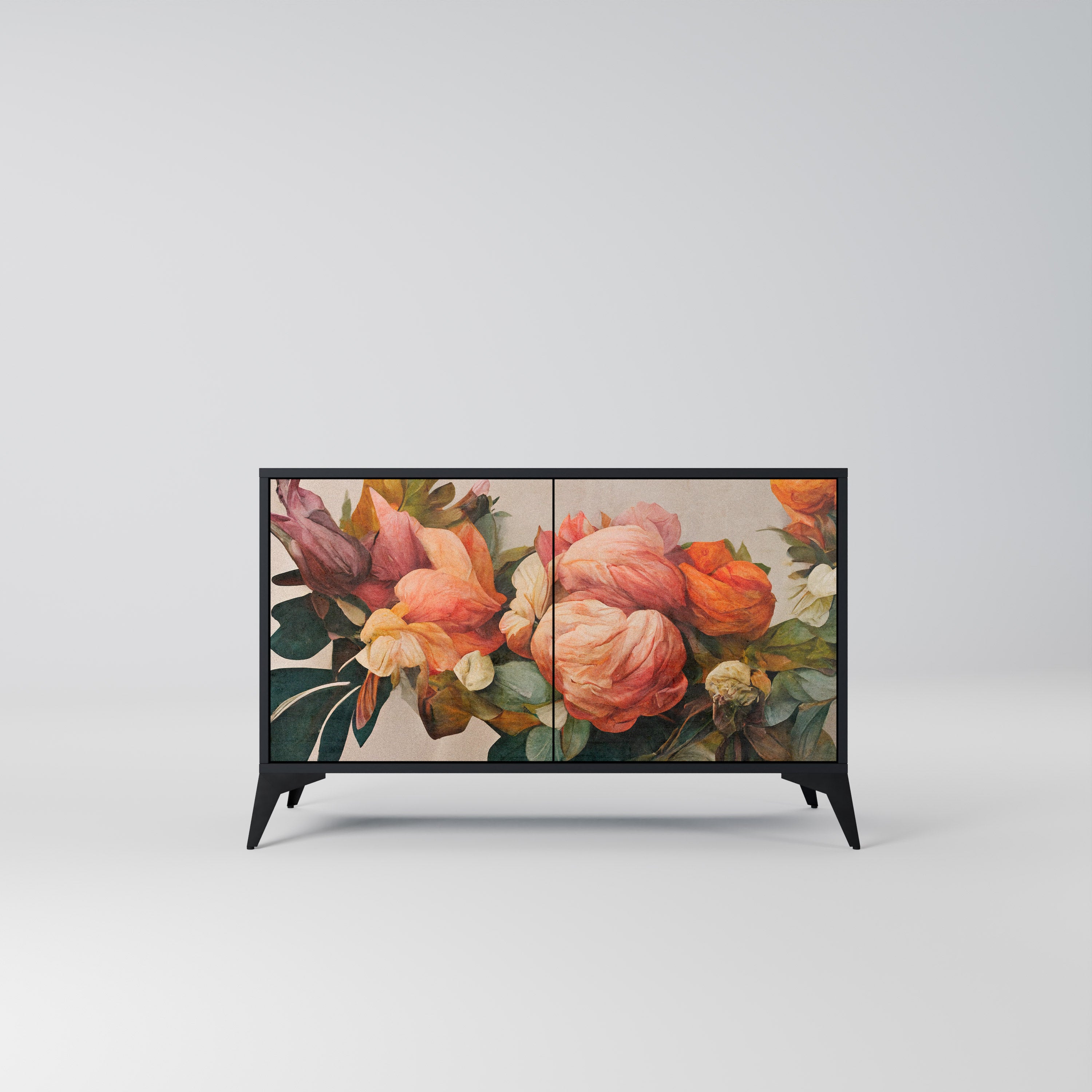 STYLISH BEAUTY 2-Door Sideboard in Black Finish