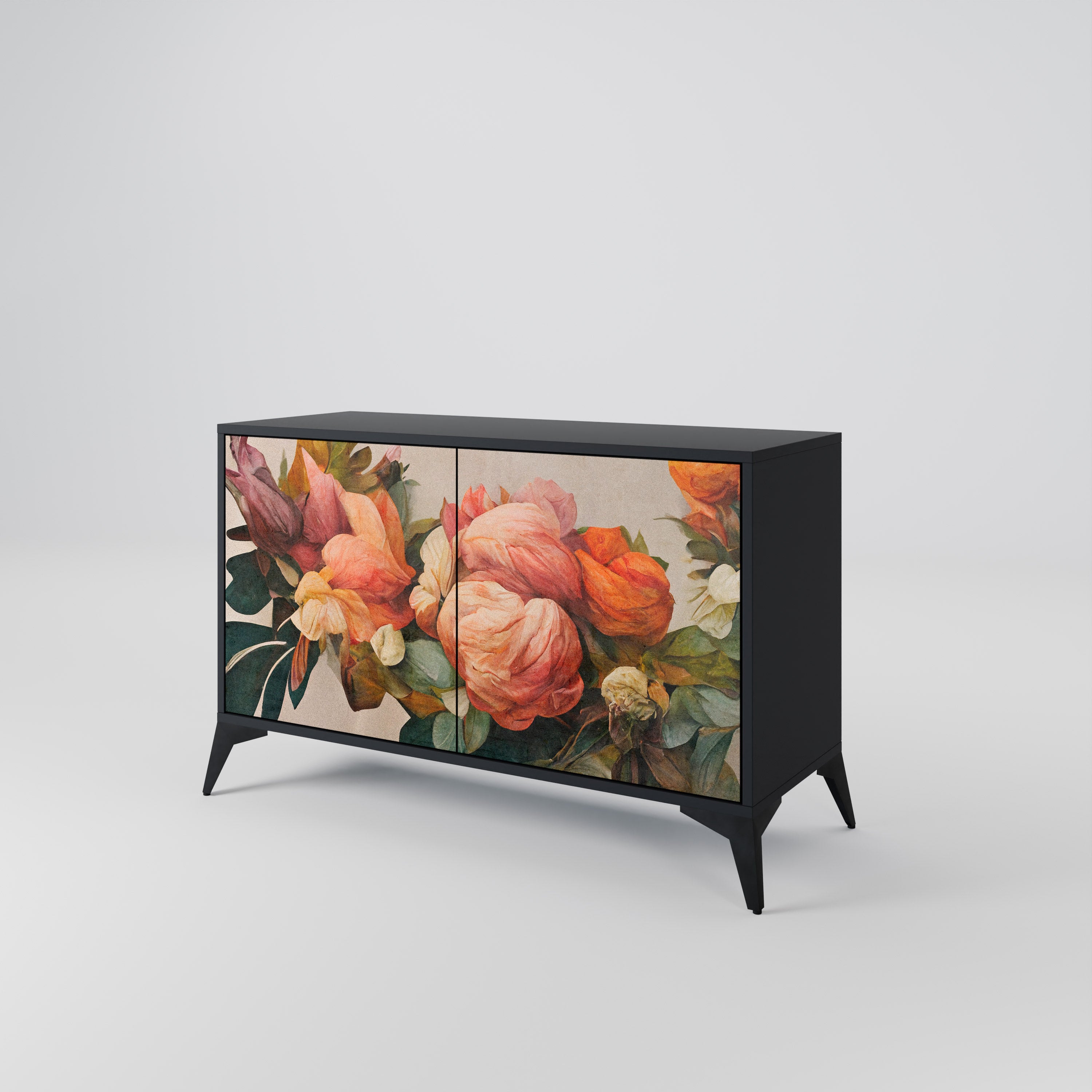 STYLISH BEAUTY 2-Door Sideboard in Black Finish
