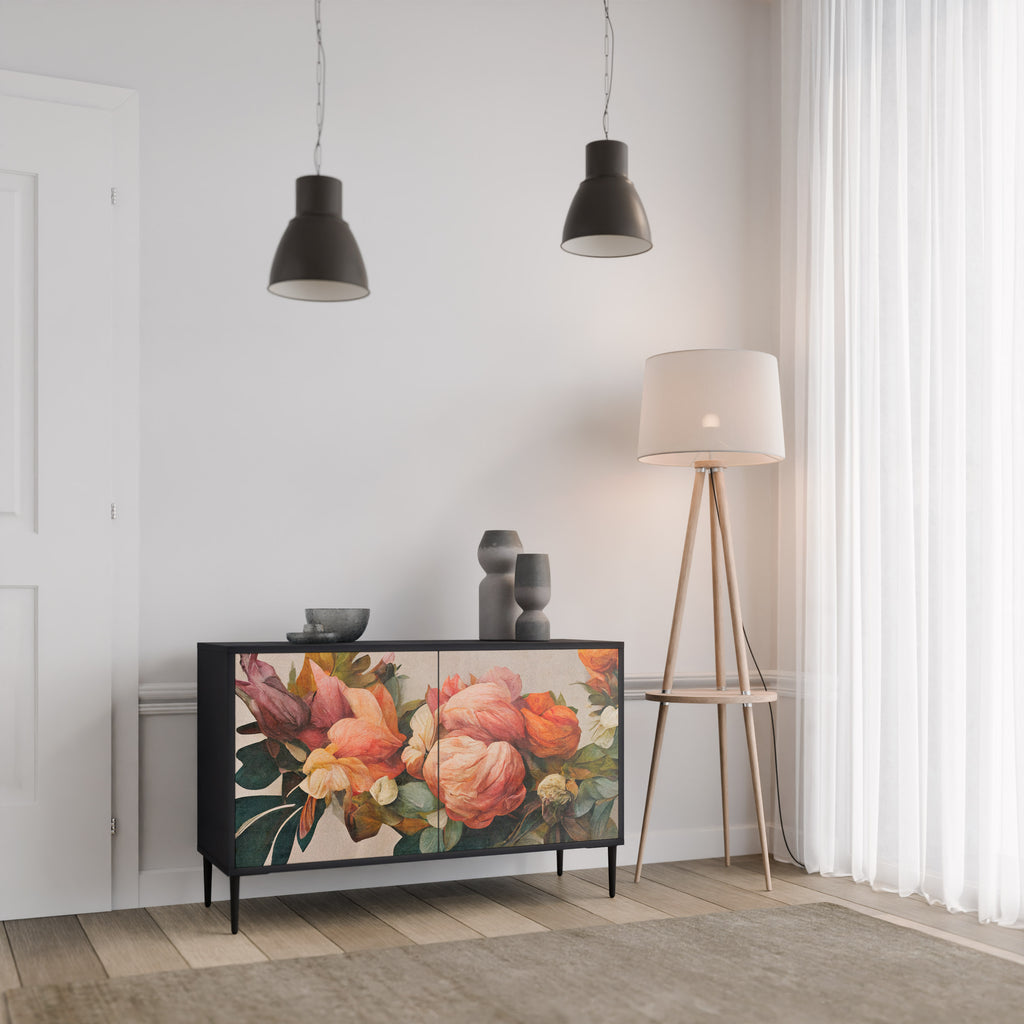 STYLISH BEAUTY 2-Door Sideboard in Black Finish
