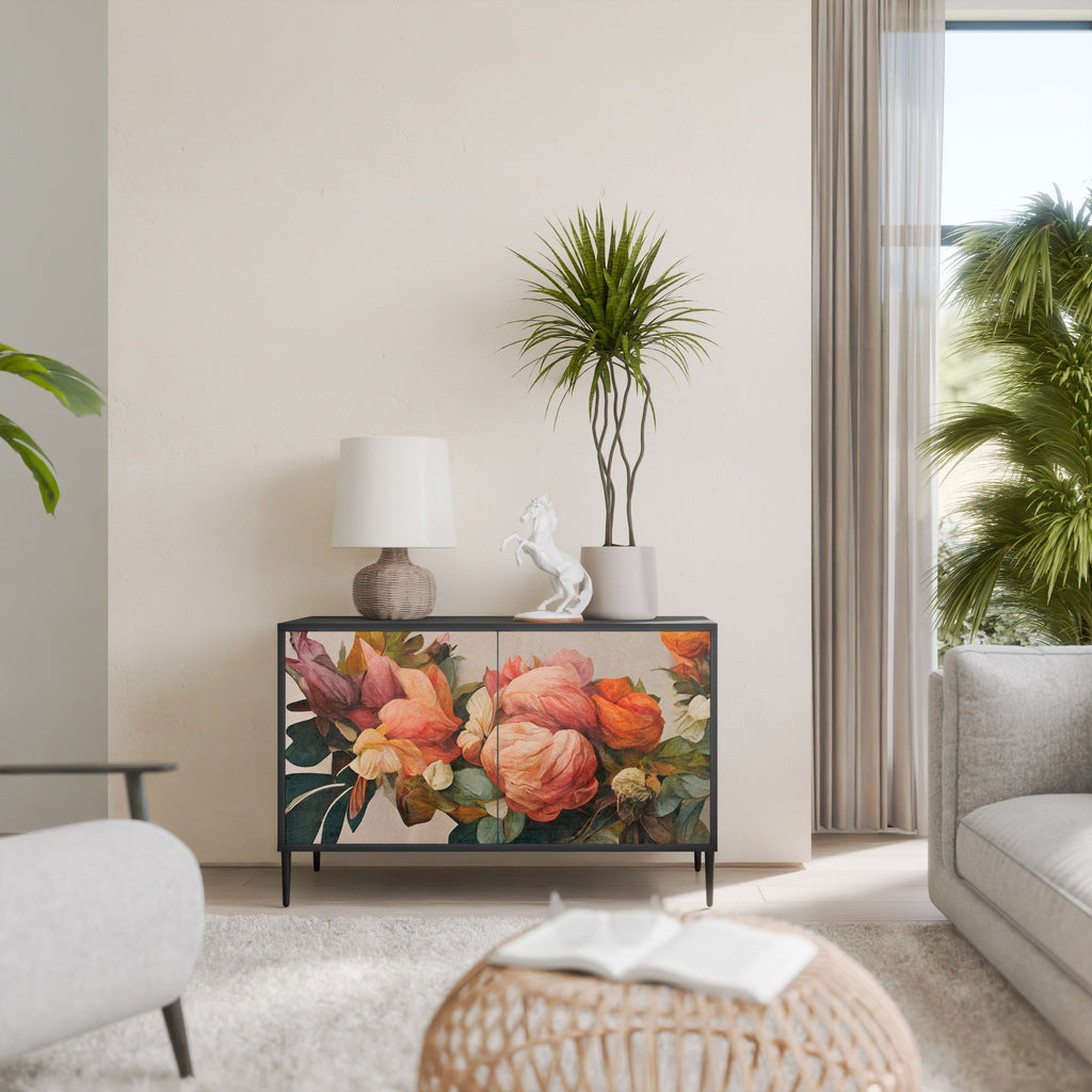 STYLISH BEAUTY 2-Door Sideboard in Black Finish