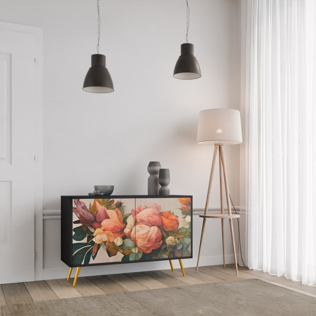 STYLISH BEAUTY 2-Door Sideboard in Black Finish