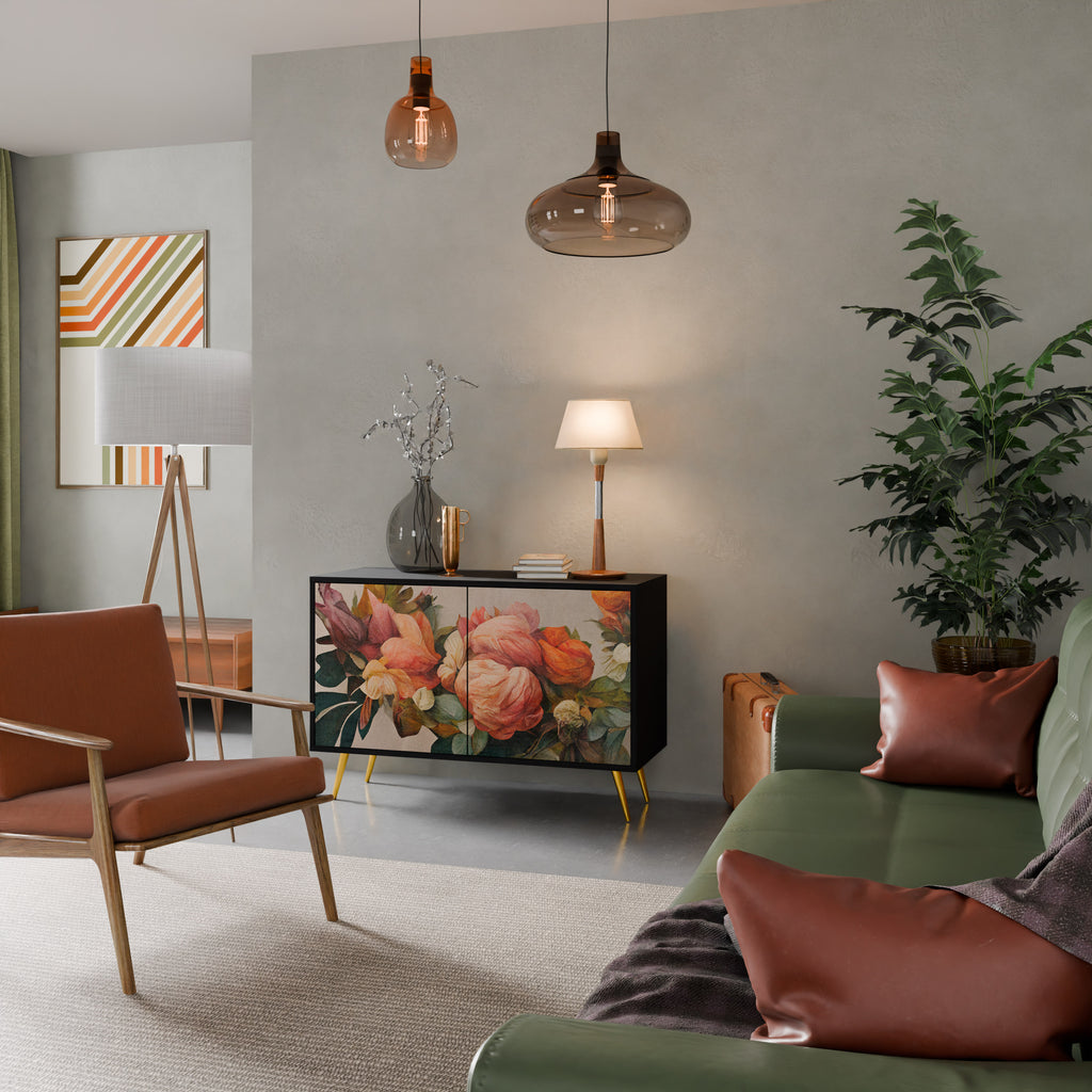 STYLISH BEAUTY 2-Door Sideboard in Black Finish