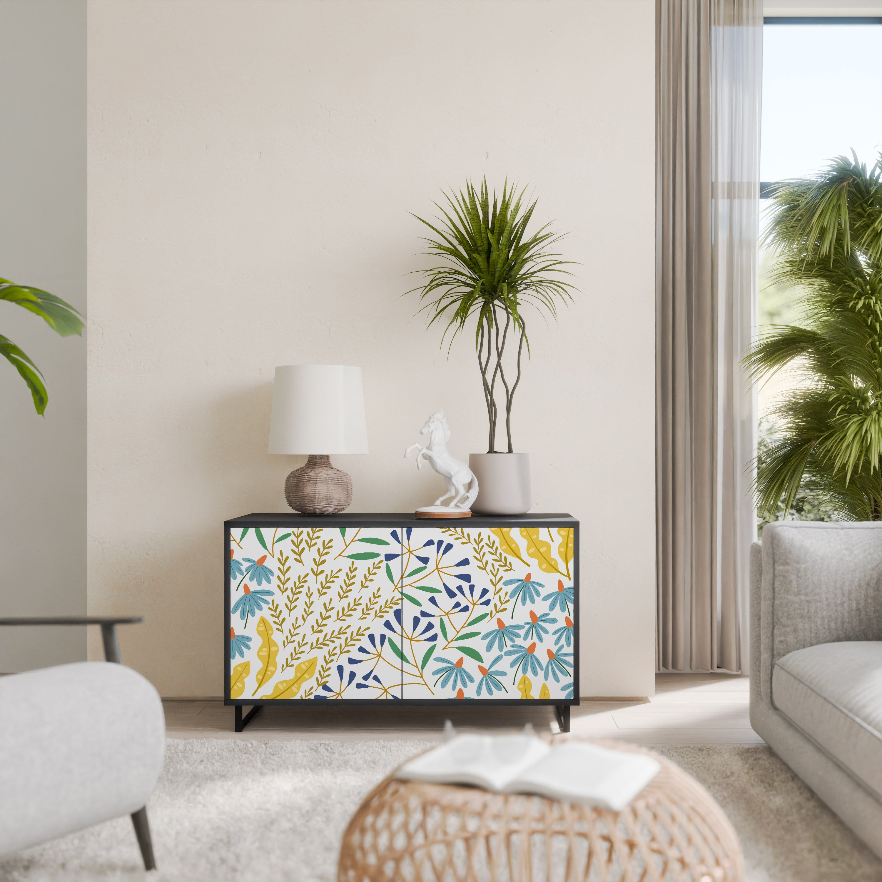 HELLO SPRING 2-Door Sideboard in Black Finish