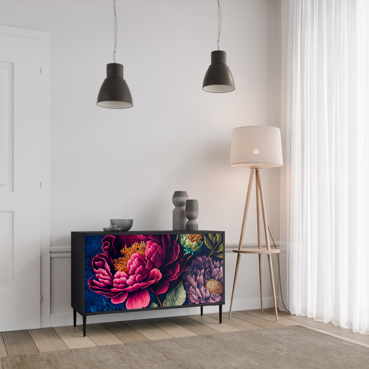 BLOOMING ELEGANCE Aparador de 2 Puertas
