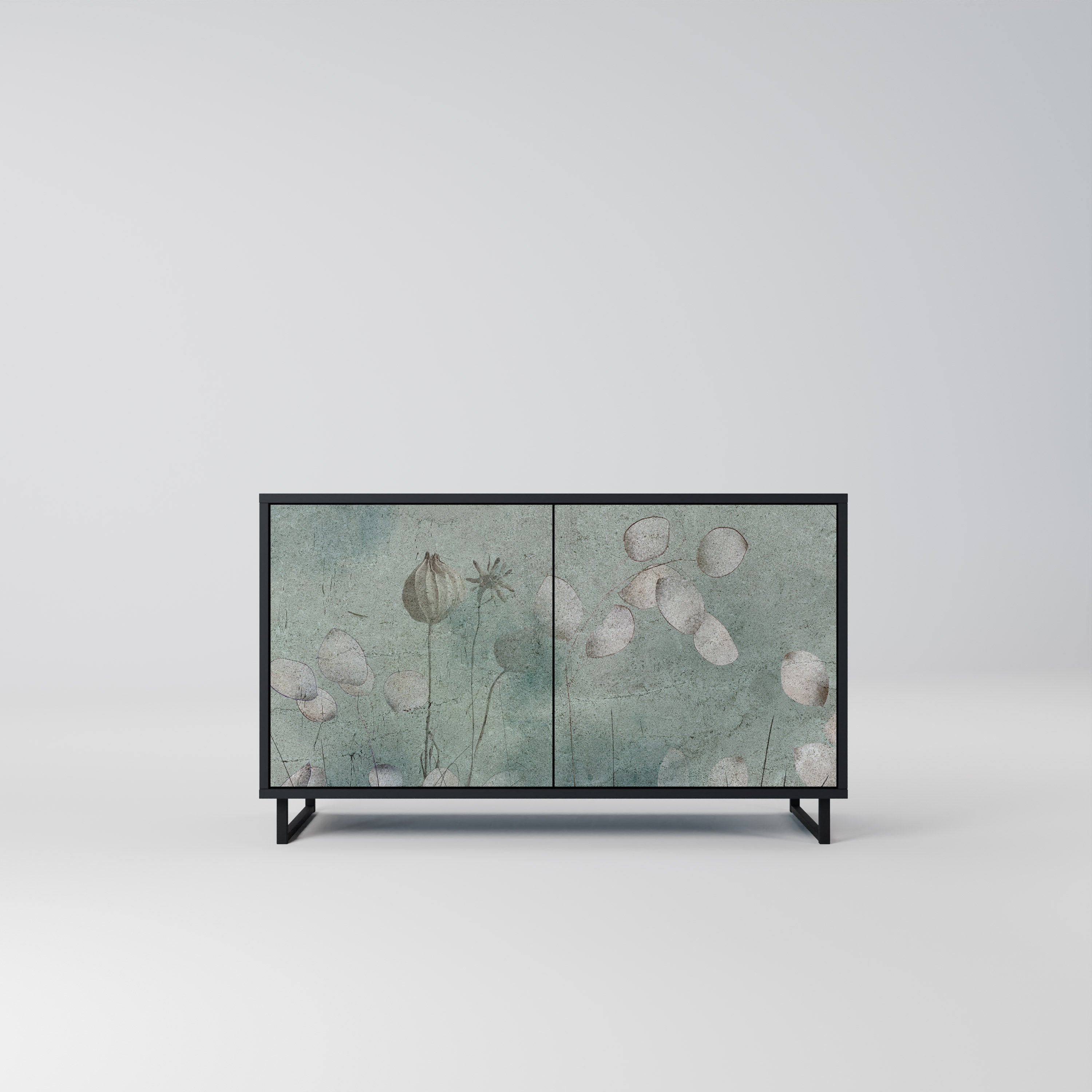 NIGHT LADY 2-Door Sideboard in Black Finish