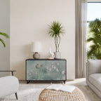 NIGHT LADY Aparador de 2 Puertas en Acabado Negro