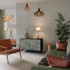 NIGHT LADY Aparador de 2 Puertas en Acabado Negro