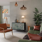 NIGHT LADY Aparador de 2 Puertas en Acabado Negro