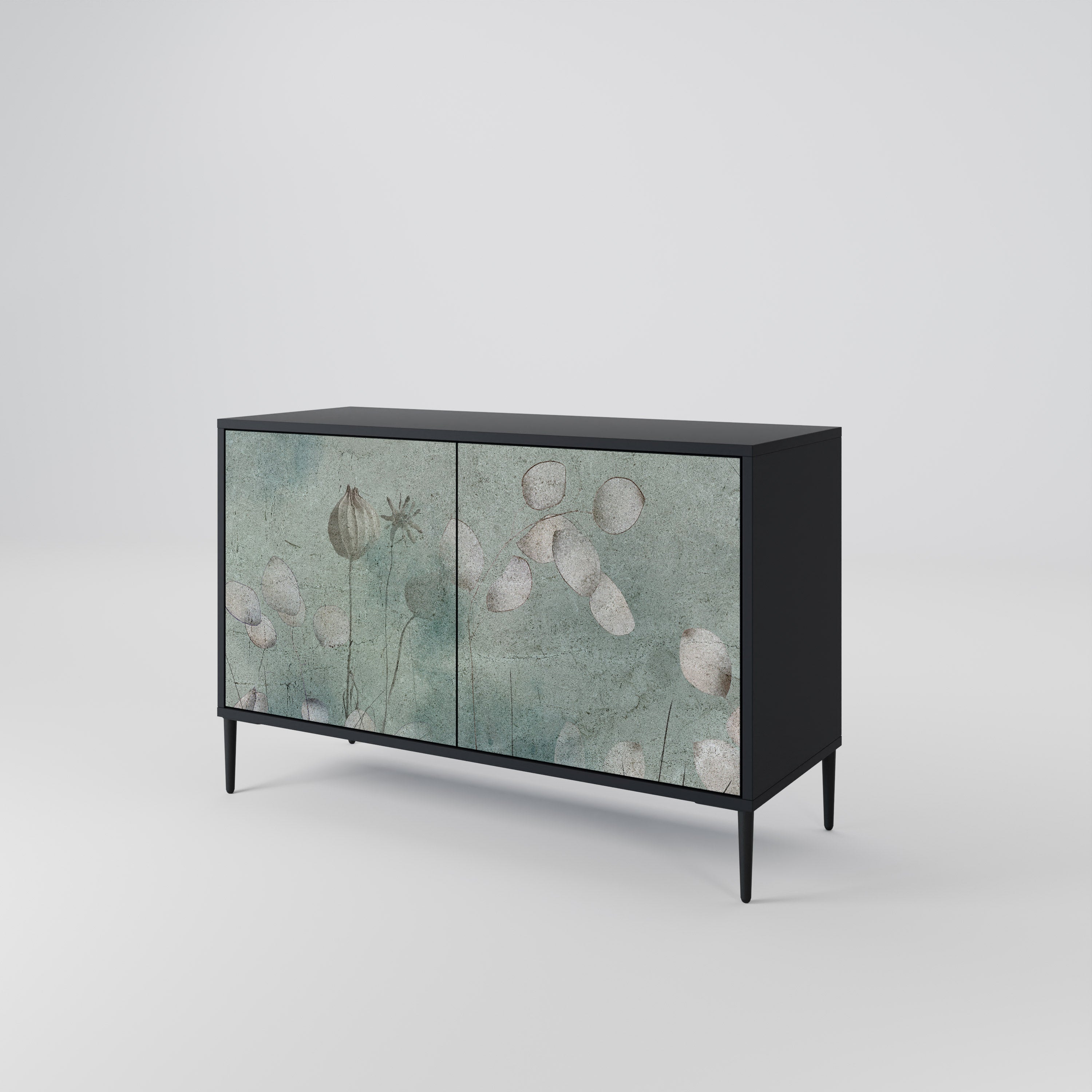 NIGHT LADY 2-Door Sideboard in Black Finish