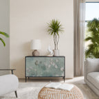 NIGHT LADY Aparador de 2 Puertas en Acabado Negro