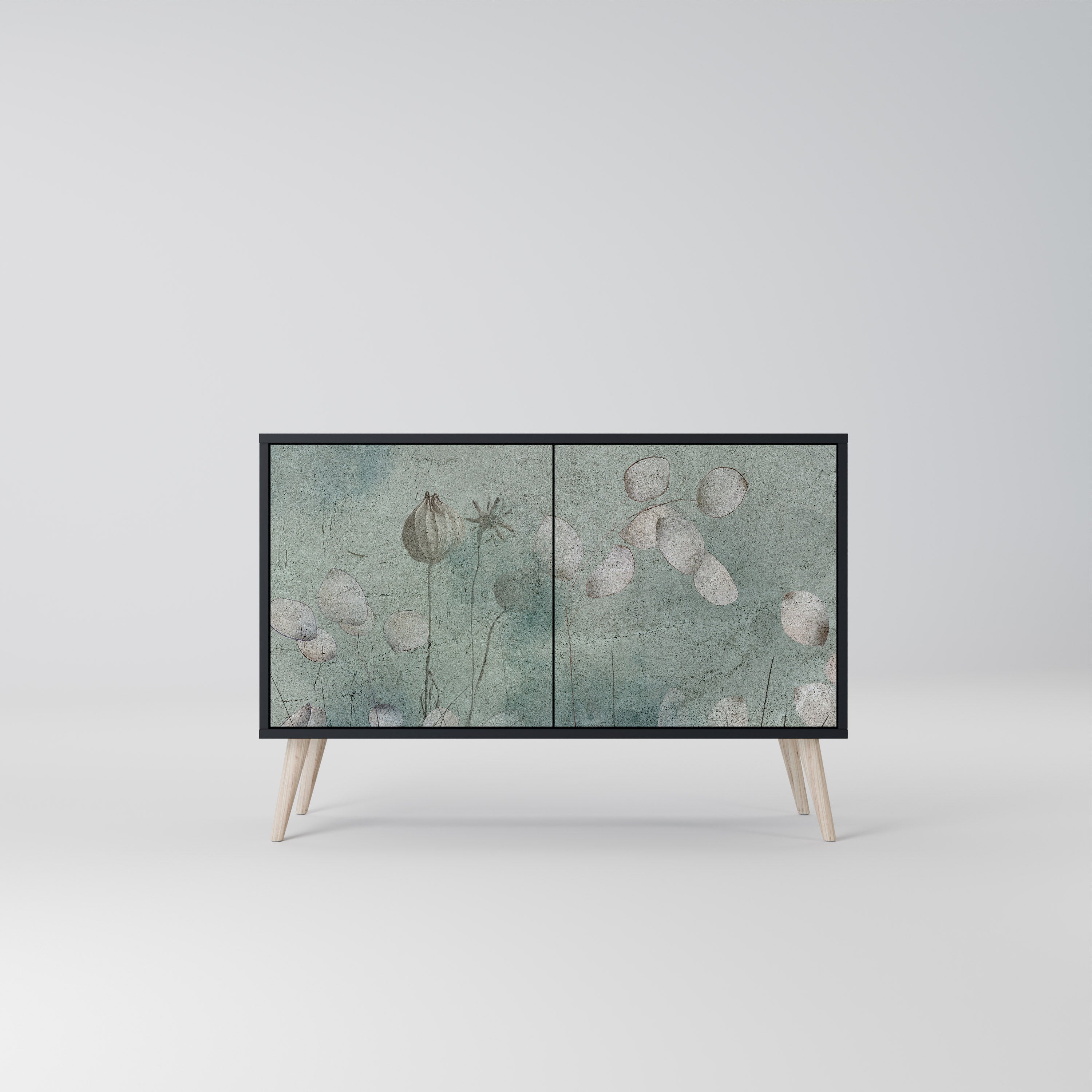 NIGHT LADY 2-Door Sideboard in Black Finish