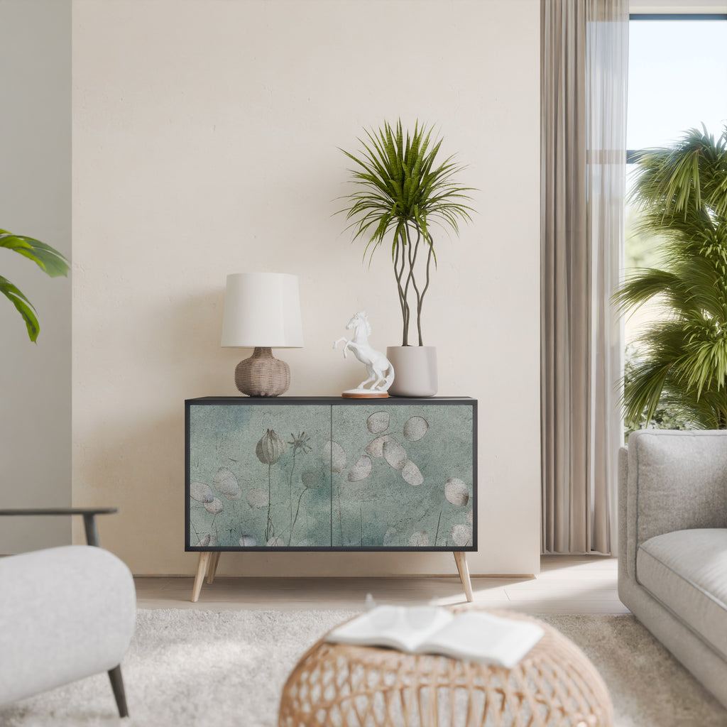 NIGHT LADY 2-Door Sideboard in Black Finish