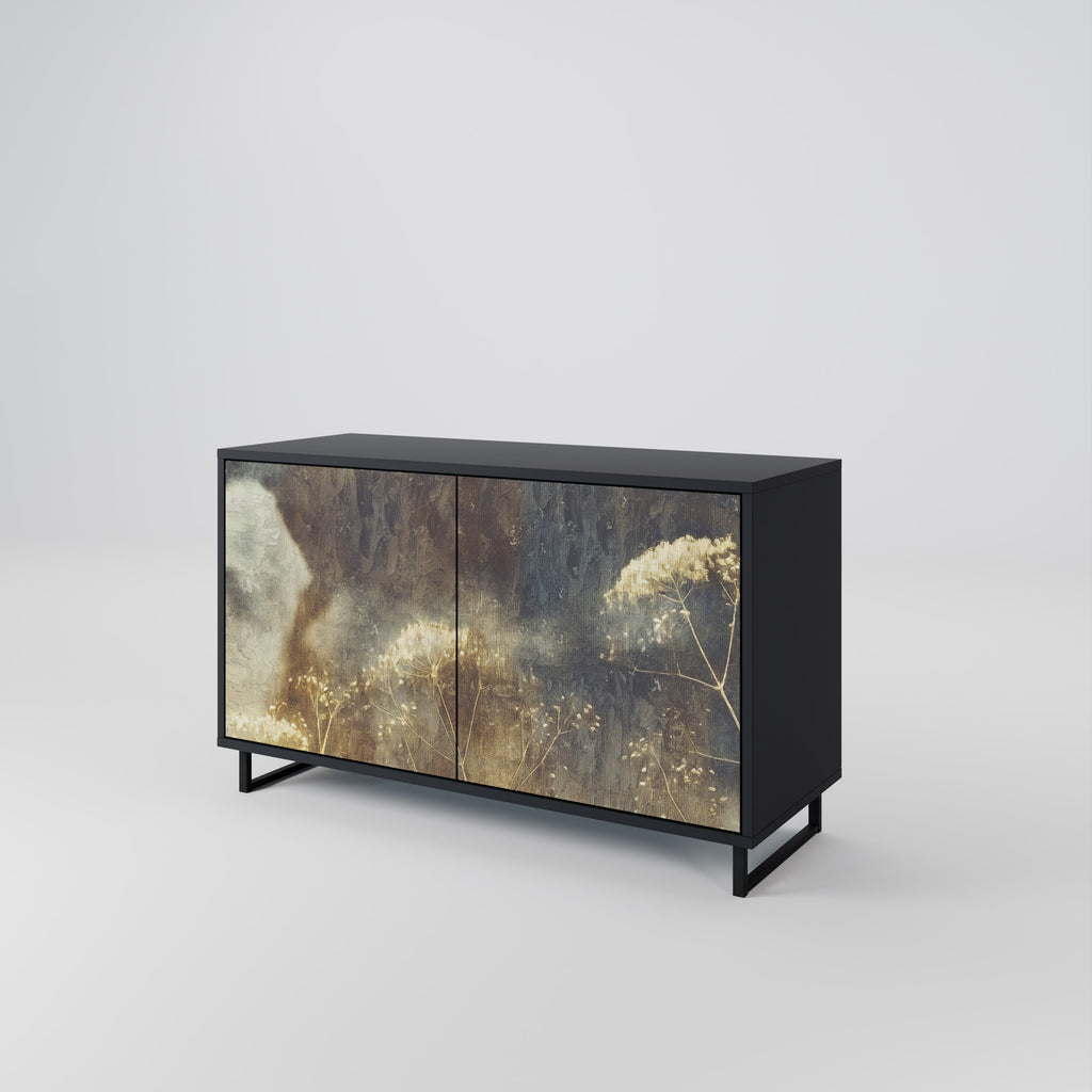 GENTLE POWER 2-Door Sideboard in Black Finish