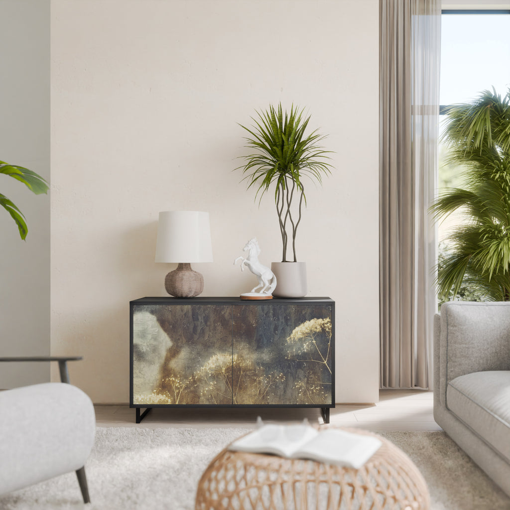 GENTLE POWER 2-Door Sideboard in Black Finish