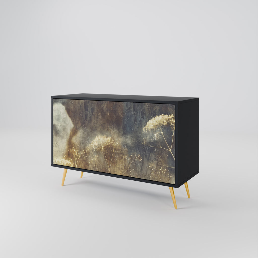 GENTLE POWER 2-Door Sideboard in Black Finish