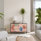 PASTEL DESTINY Aparador de 2 Puertas en Acabado Negro