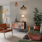 PASTEL DESTINY Aparador de 2 Puertas en Acabado Negro