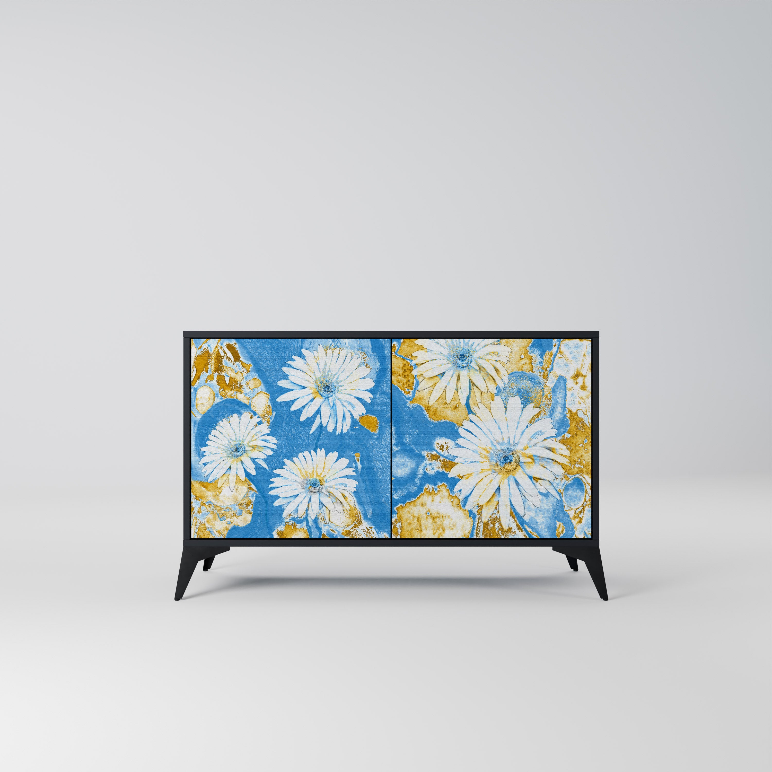 DAISY LUXE 2-Door Sideboard in Black Finish