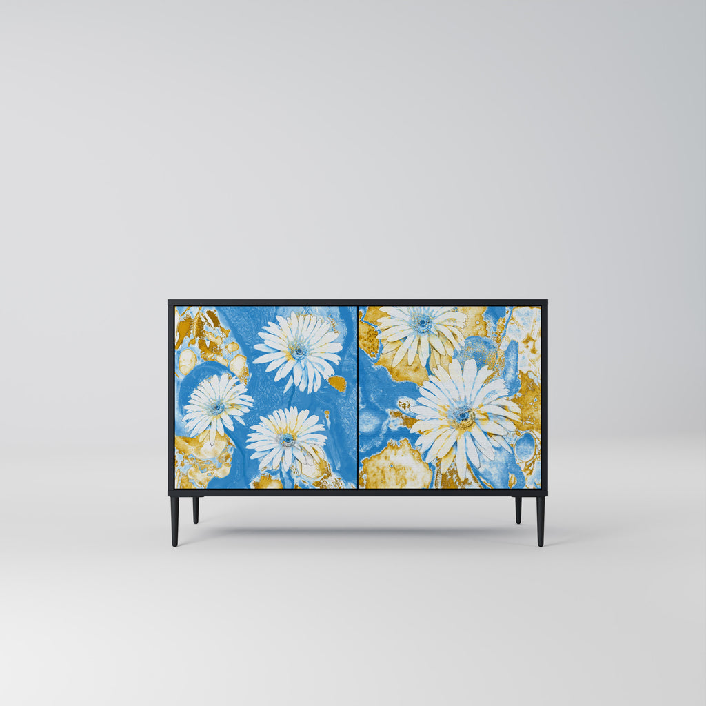 DAISY LUXE 2-Door Sideboard in Black Finish