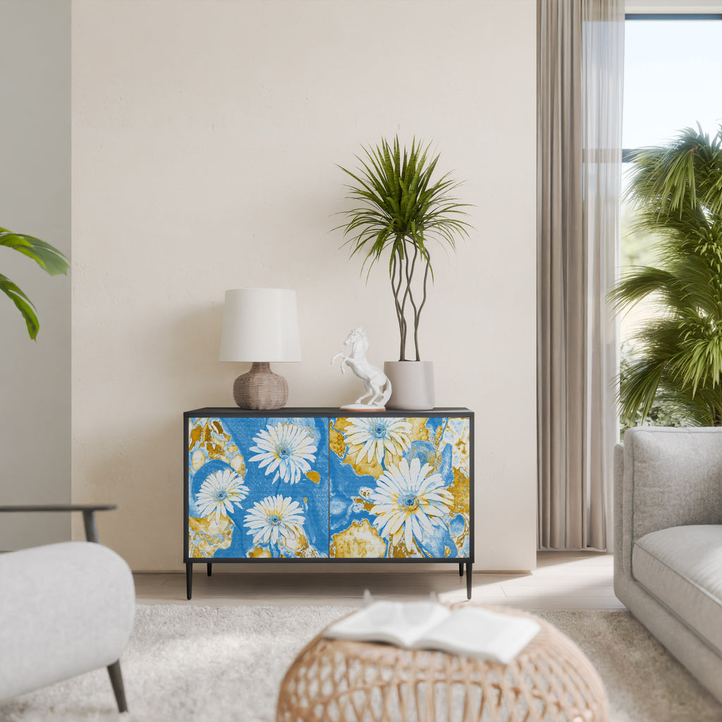 DAISY LUXE 2-Door Sideboard in Black Finish