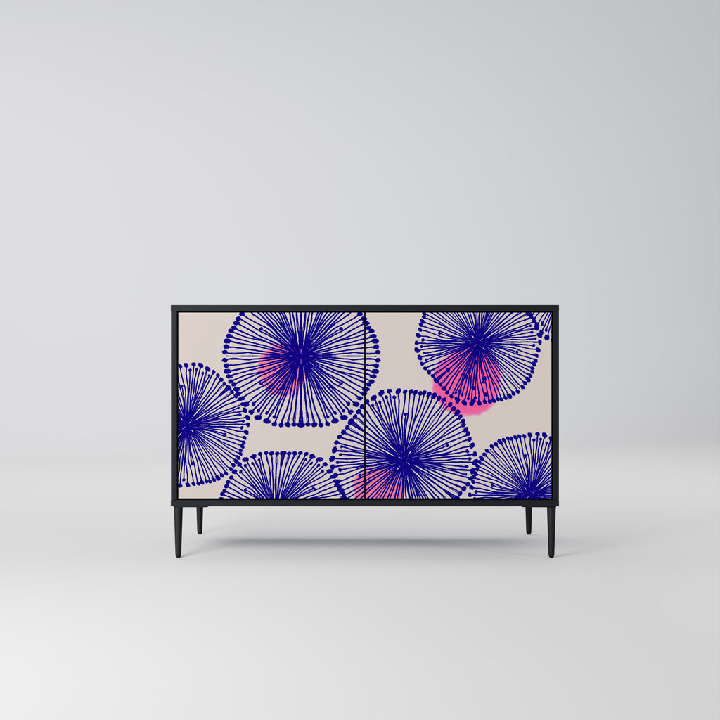 MAGIC NATURE 2-Door Sideboard in Black Finish