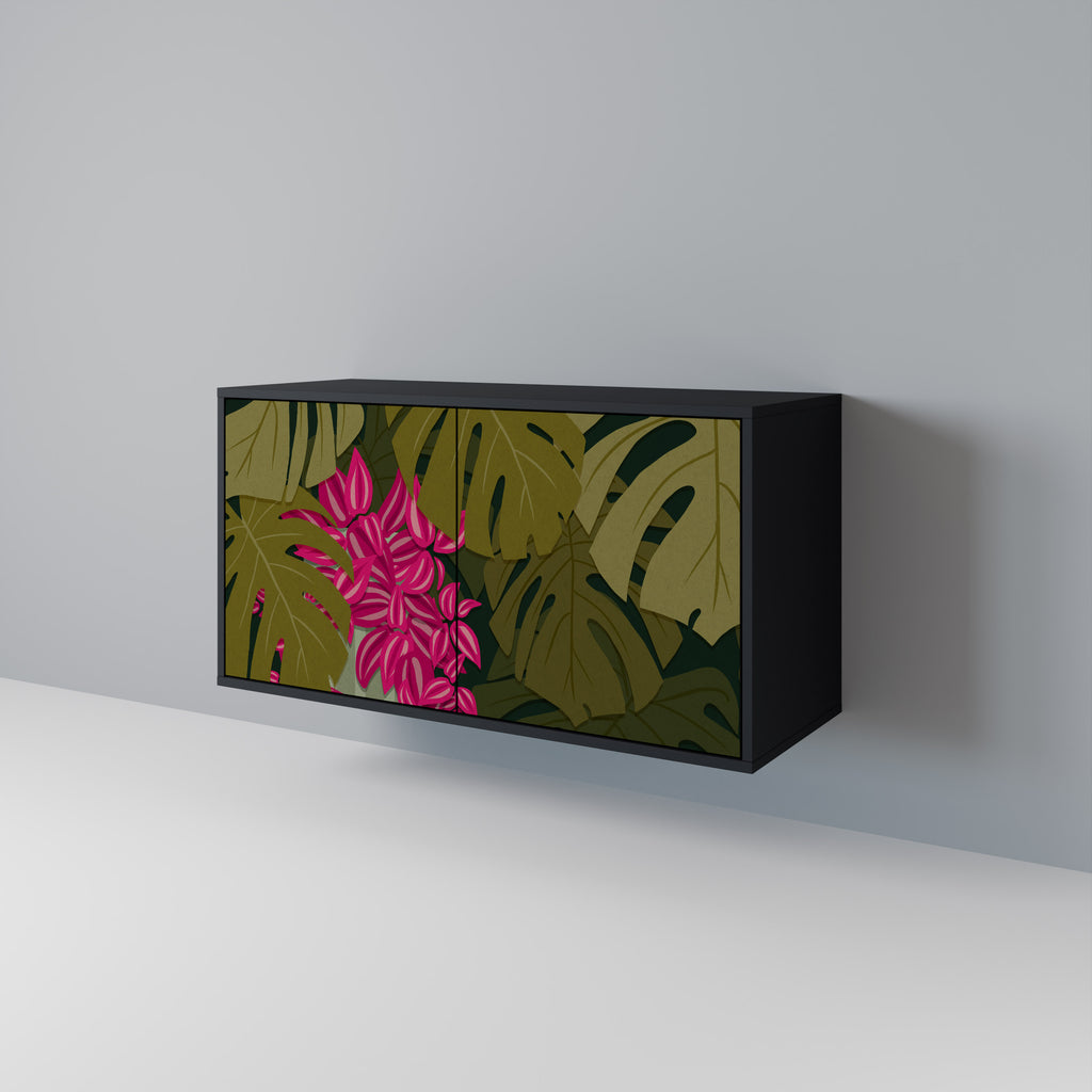 TROPICAL BEAUTY 2-Door Sideboard in Black Finish