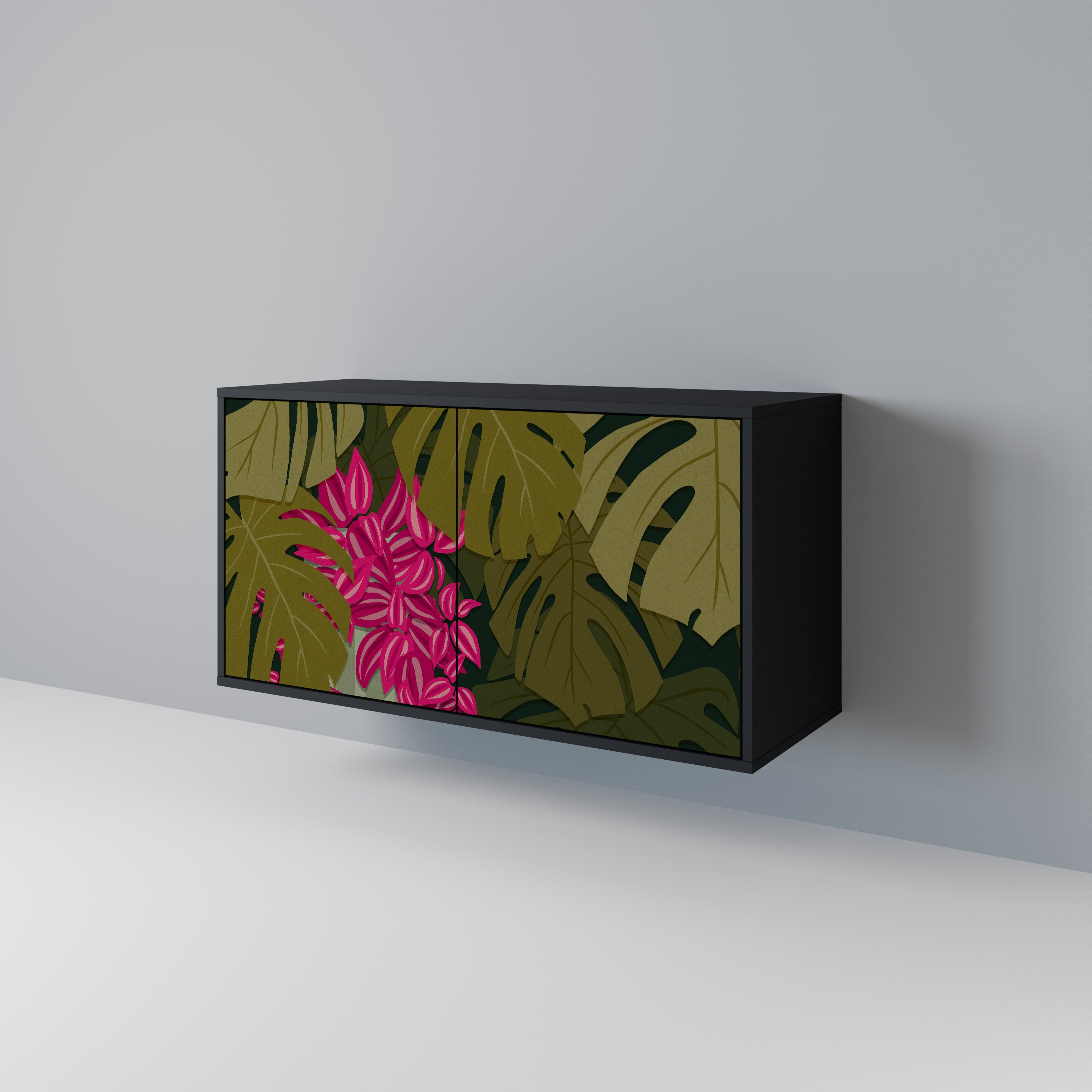 TROPICAL BEAUTY 2-Door Sideboard in Black Finish