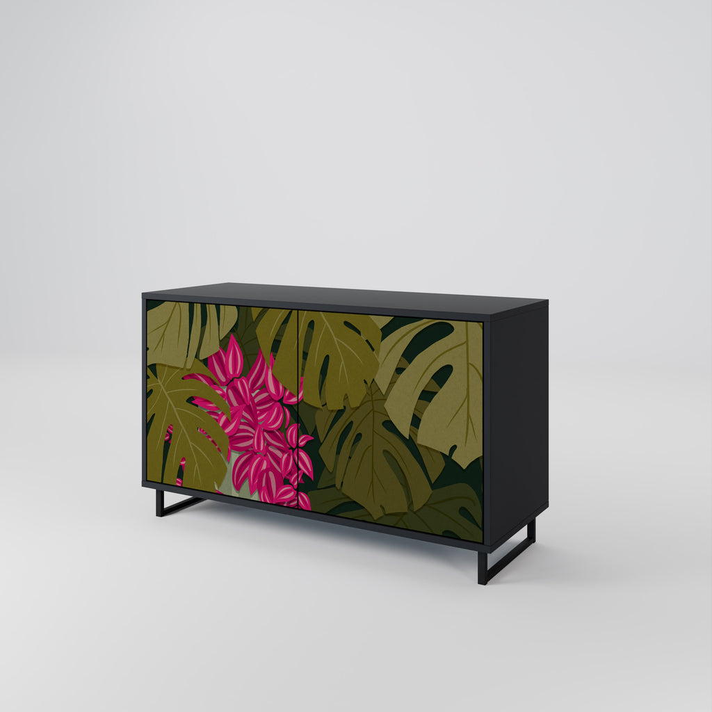 TROPICAL BEAUTY 2-Door Sideboard in Black Finish