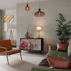 PEONY WHISPER Aparador de 2 Puertas en Acabado Negro