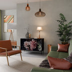 PURE BLOSSOM Aparador de 2 Puertas en Acabado Negro