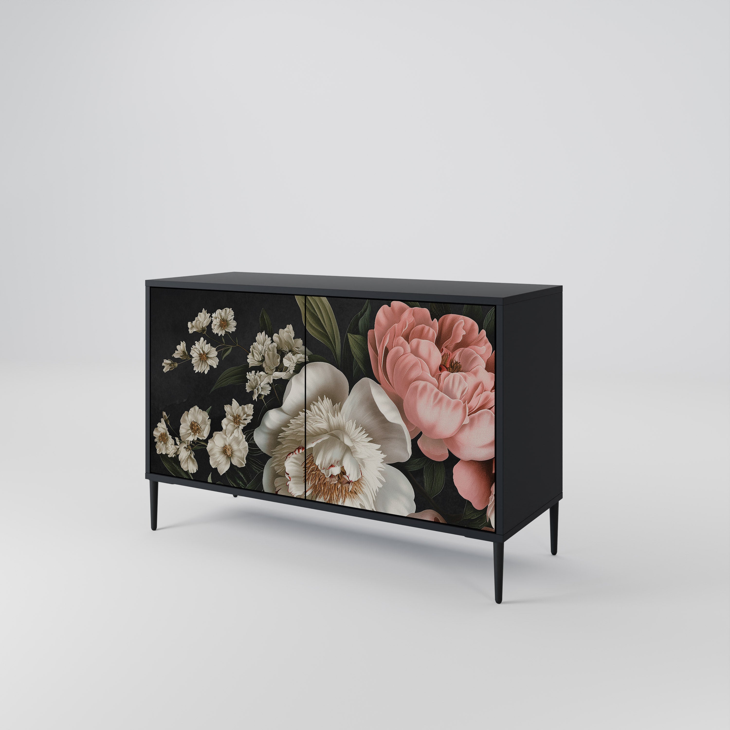 LUSH ELEGANCE 2-Door Sideboard in Black Finish