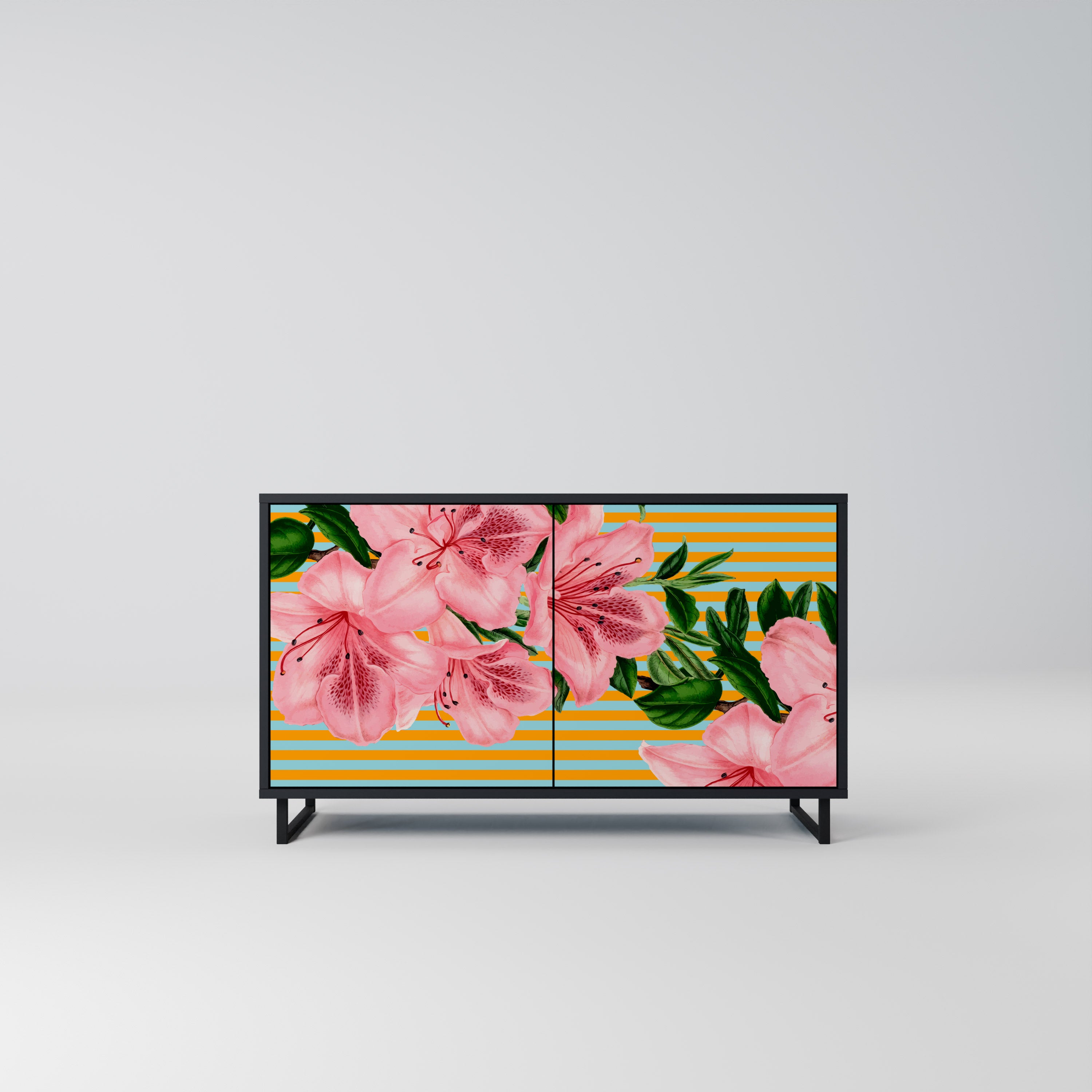 FRAGILE BEAUTY 2-Door Sideboard in Black Finish