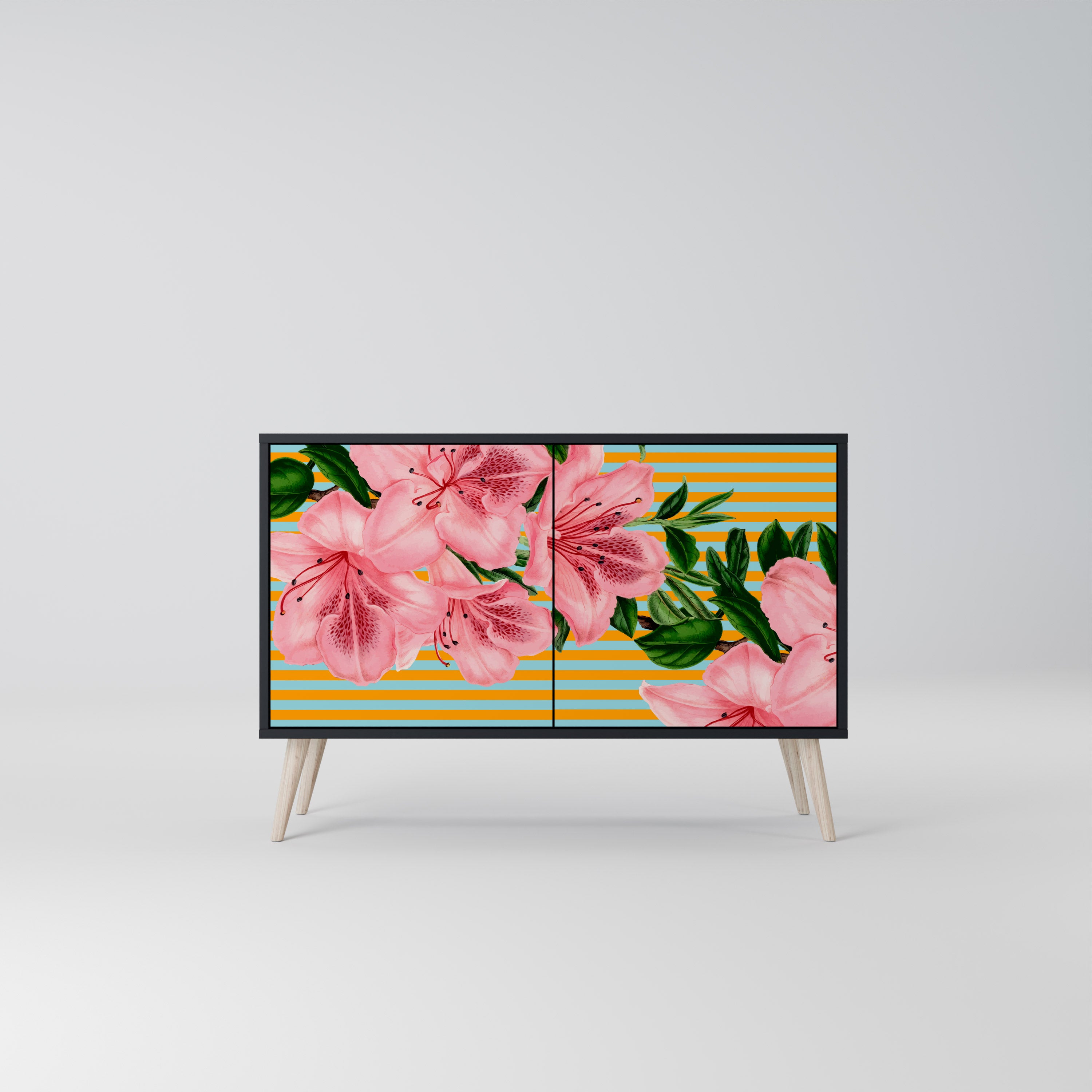 FRAGILE BEAUTY 2-Door Sideboard in Black Finish