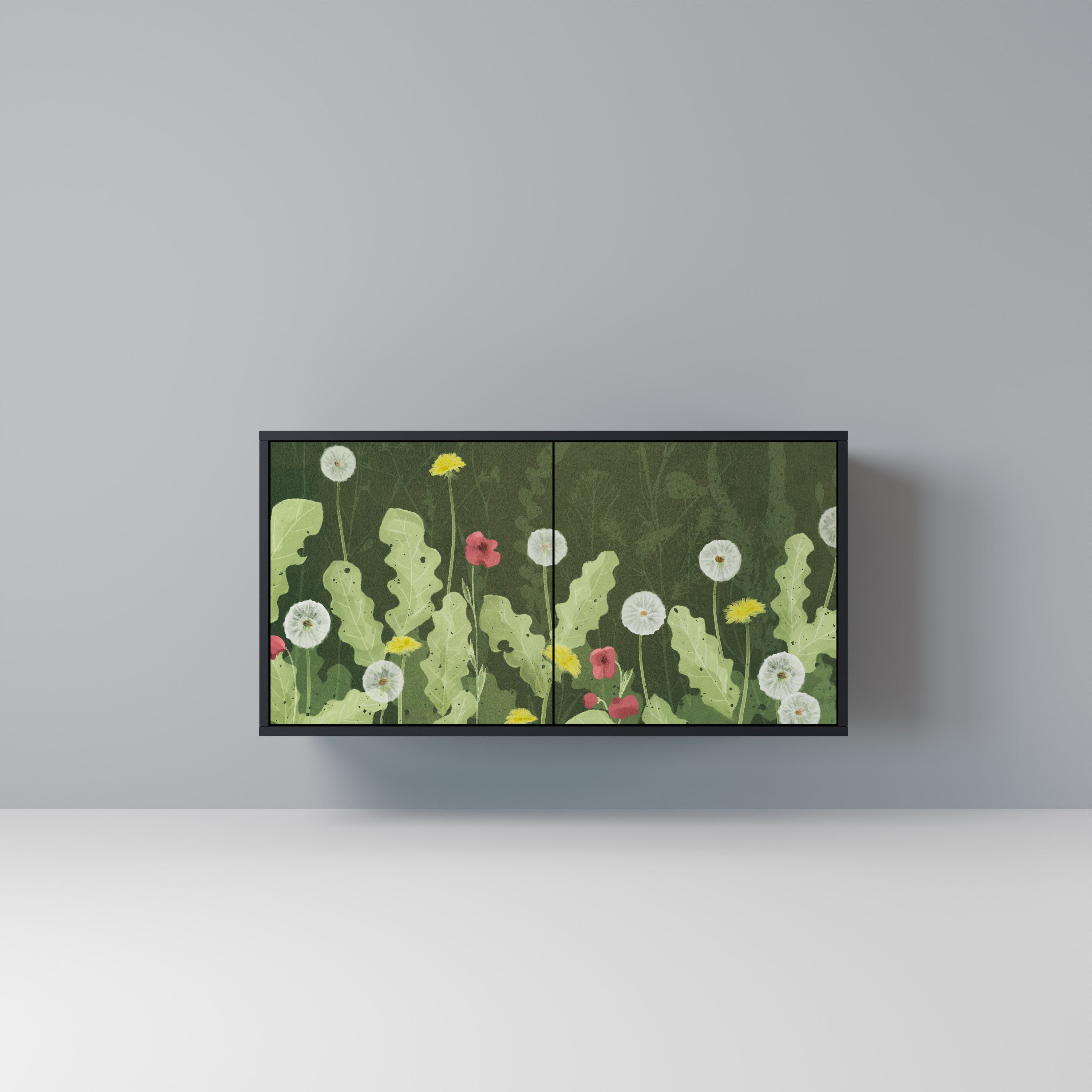 DANDELION AMUSE 2-Door Sideboard in Black Finish