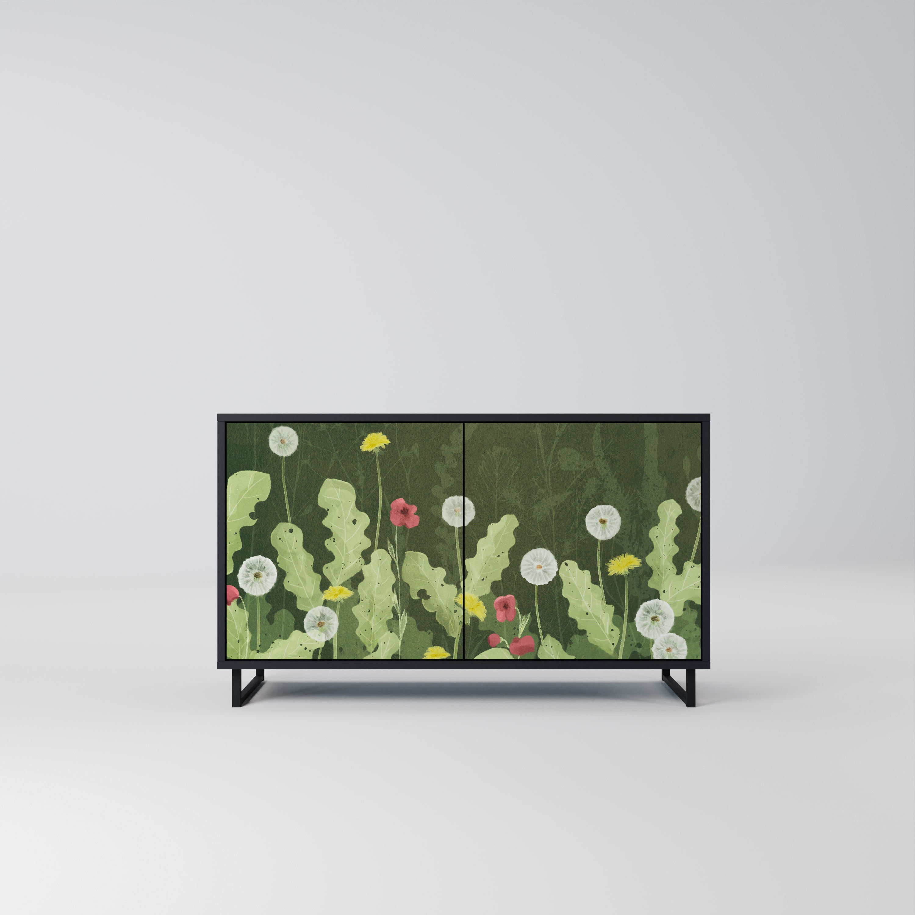 DANDELION AMUSE 2-Door Sideboard in Black Finish