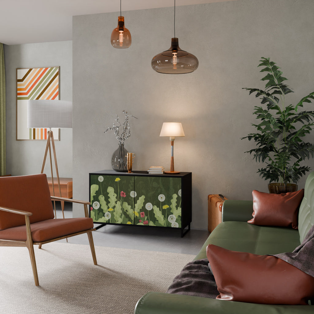 DANDELION AMUSE 2-Door Sideboard in Black Finish