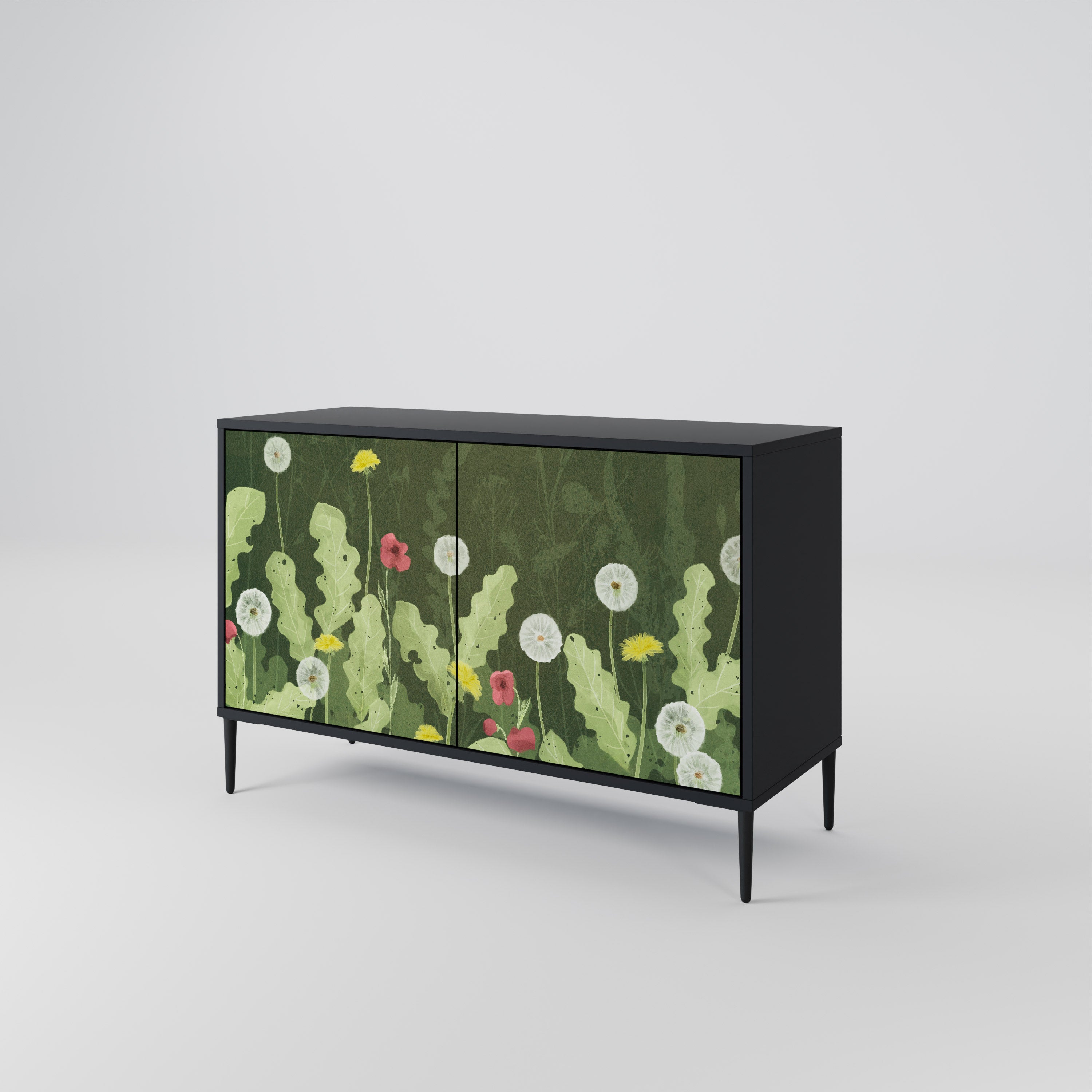 DANDELION AMUSE 2-Door Sideboard in Black Finish