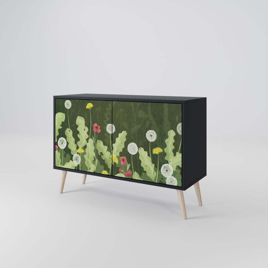 DANDELION AMUSE 2-Door Sideboard in Black Finish
