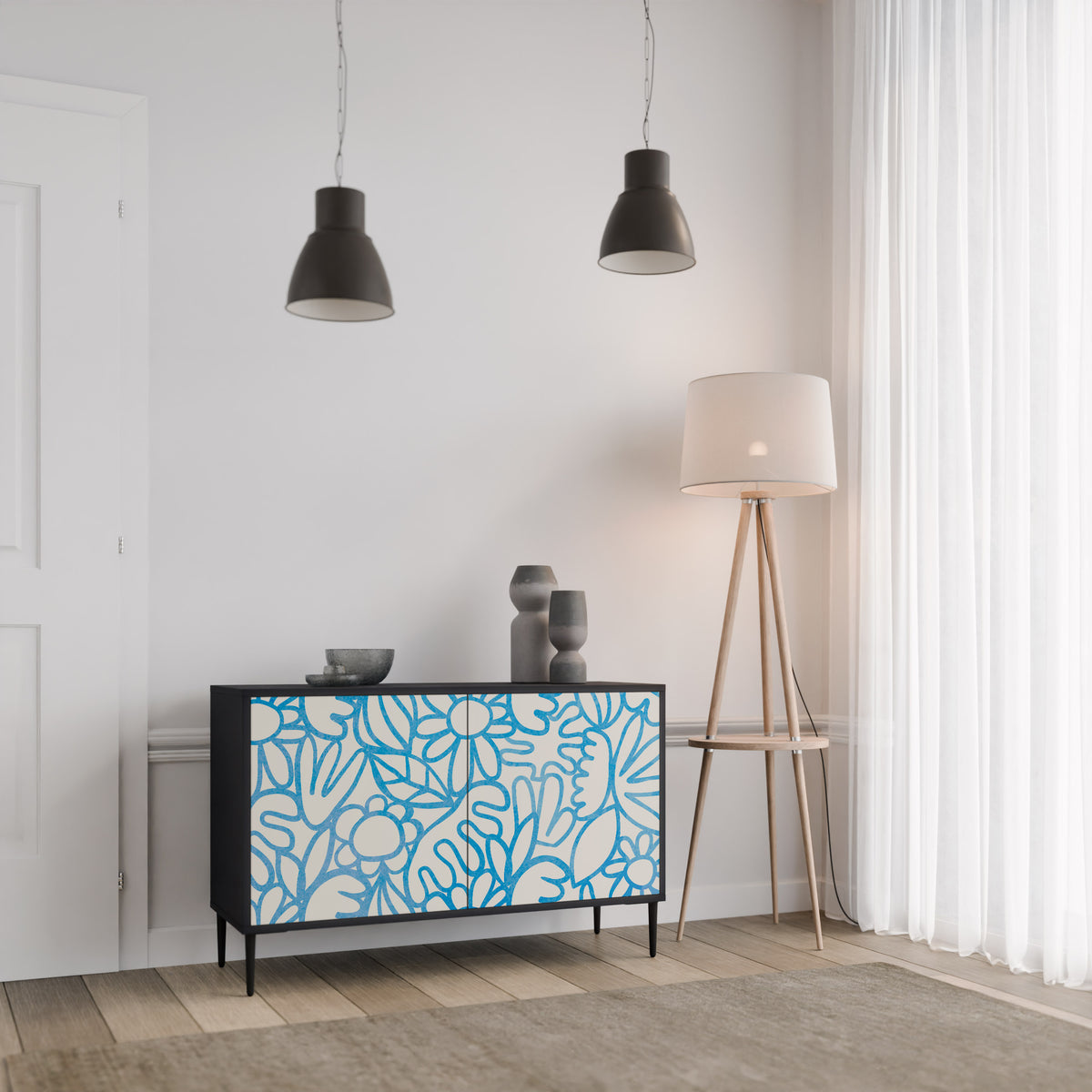 BLOOMY MORNING 2-Door Sideboard