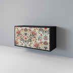 ORGANIC FOLKLORE Aparador de 2 Puertas en Acabado Negro